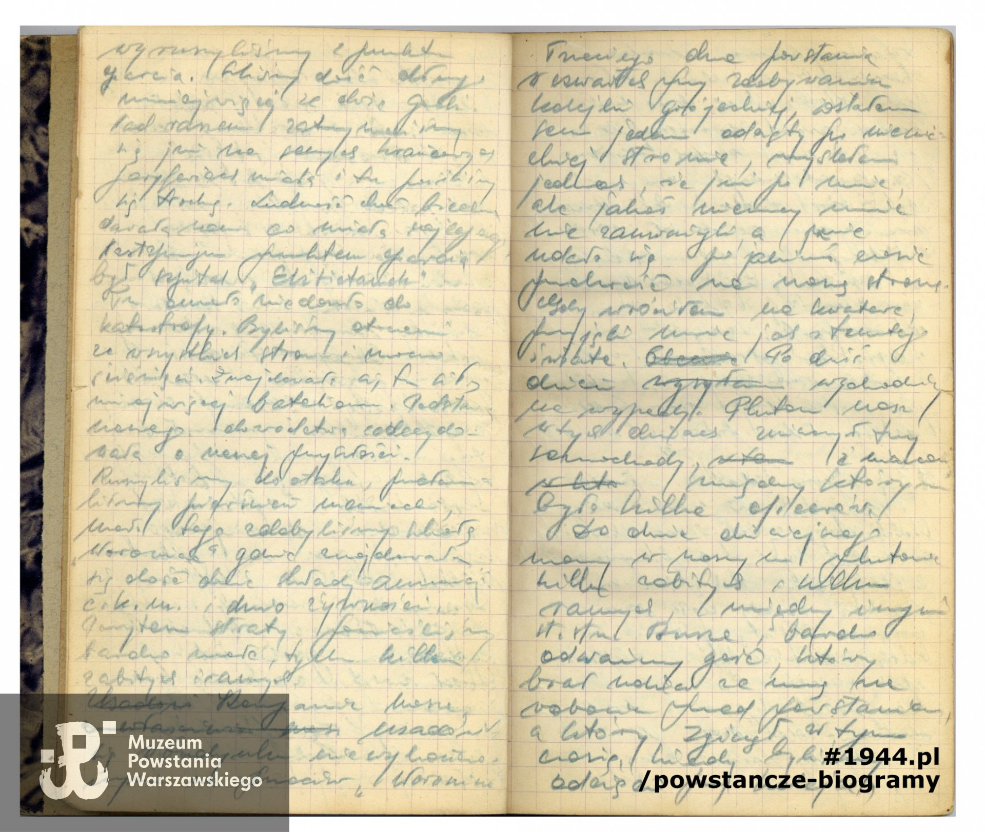 Dziennik z okresu 1 VIII – 1 XII 1944. Ze zbiorów Muzeum Powstania Warszawskiego