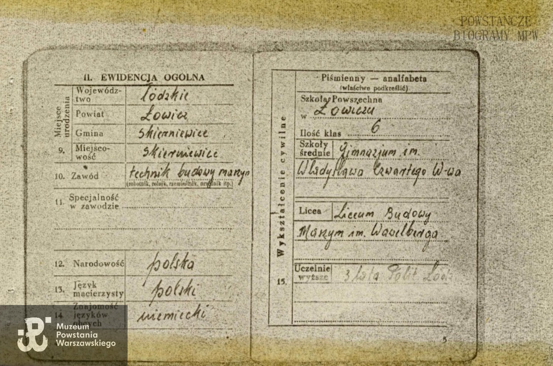 Z archiwum rodzinnego Piotra Skarbka - Kozietulskiego