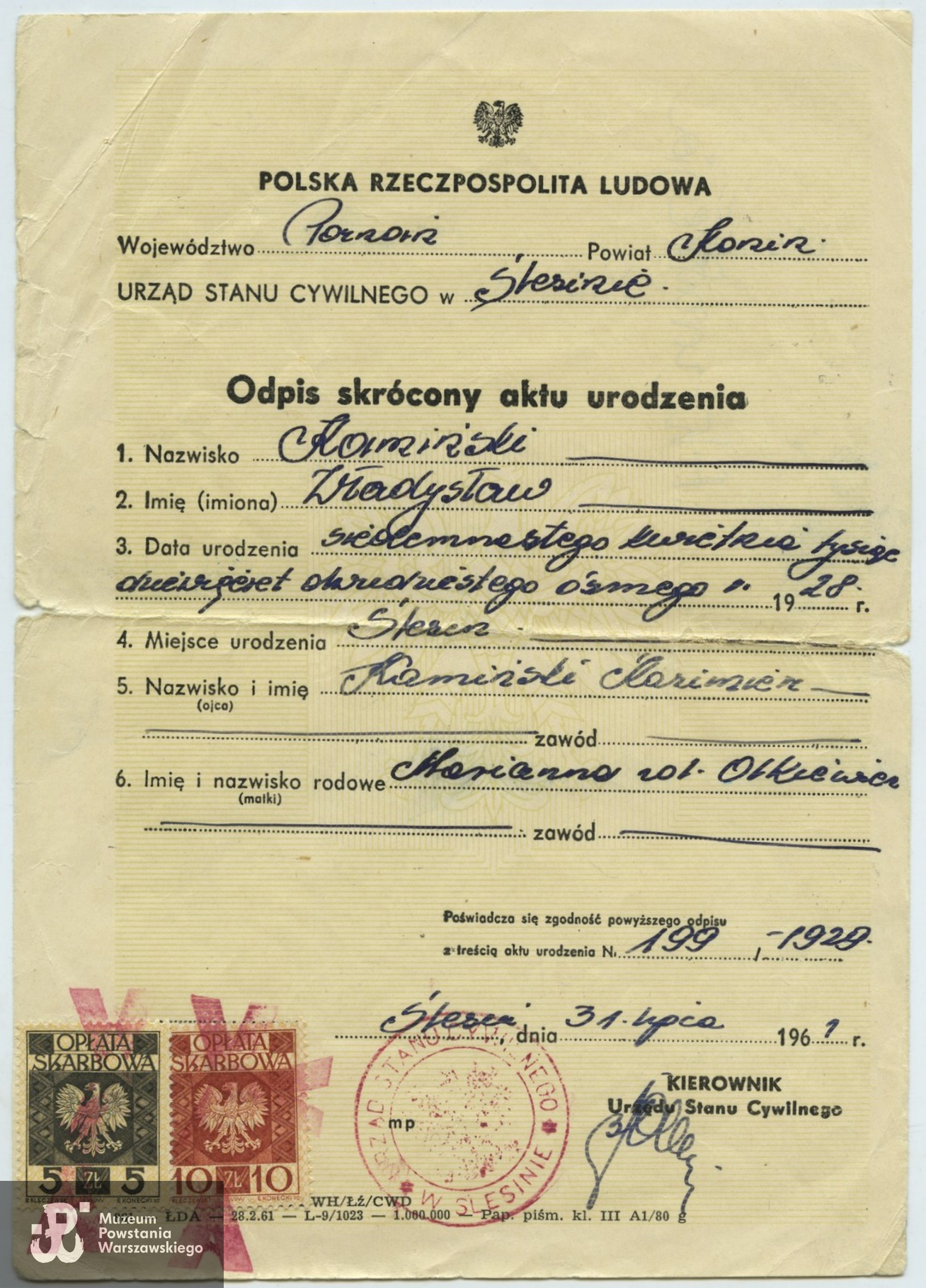 Archiwum rodzinne brata,  Bolesława Kamińskiego