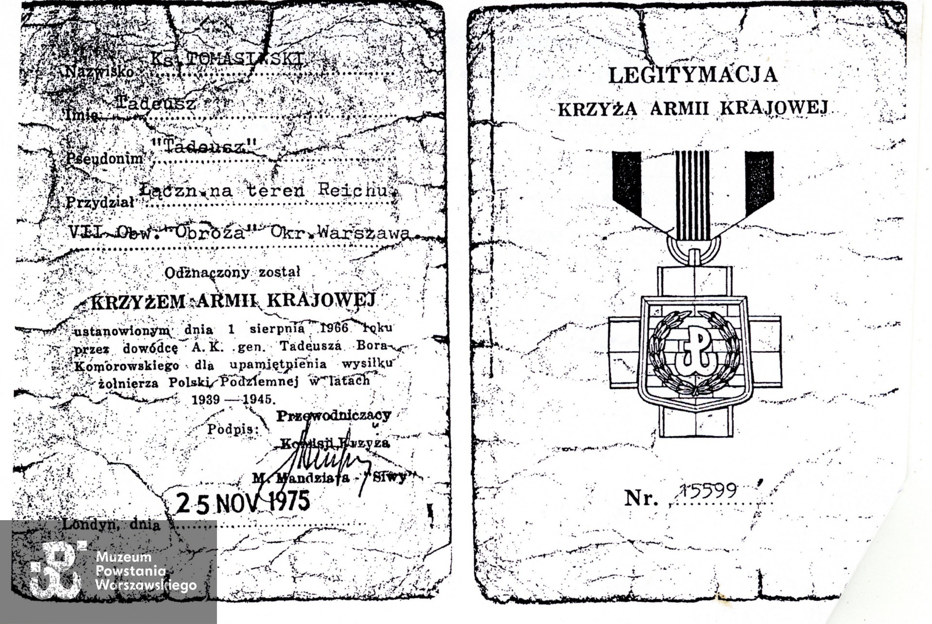 Źródło: materiały do Słownika Uczestników PW - zasób Pokoju Kombatanta MPW