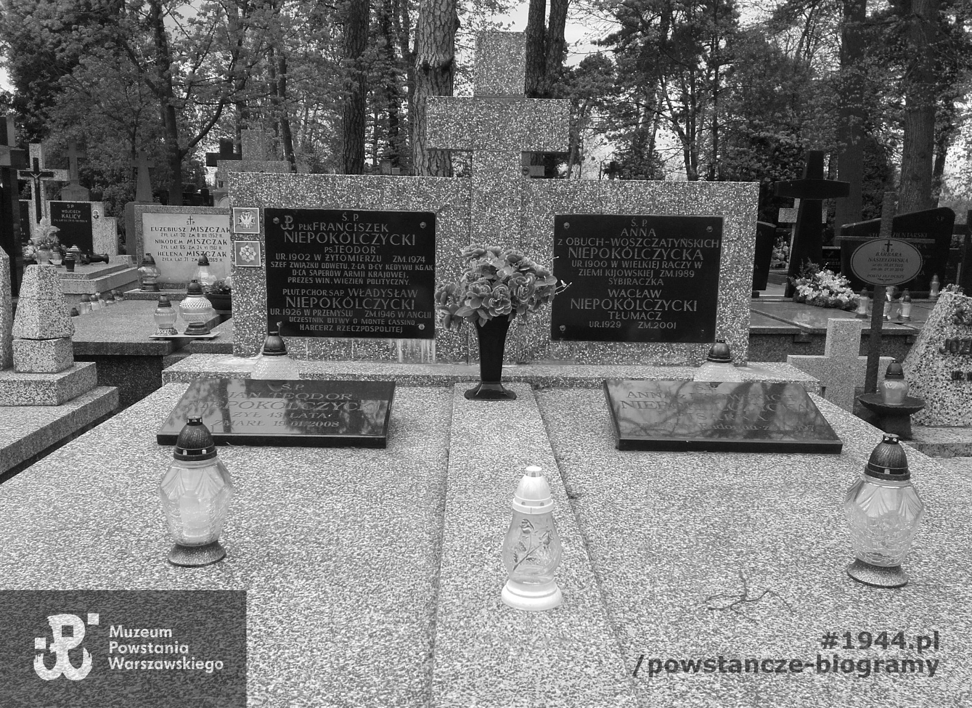 Grób rodziny Niepokólczyckich. Cmentarz w Brwinowie. Fot. Mariusz Skroński