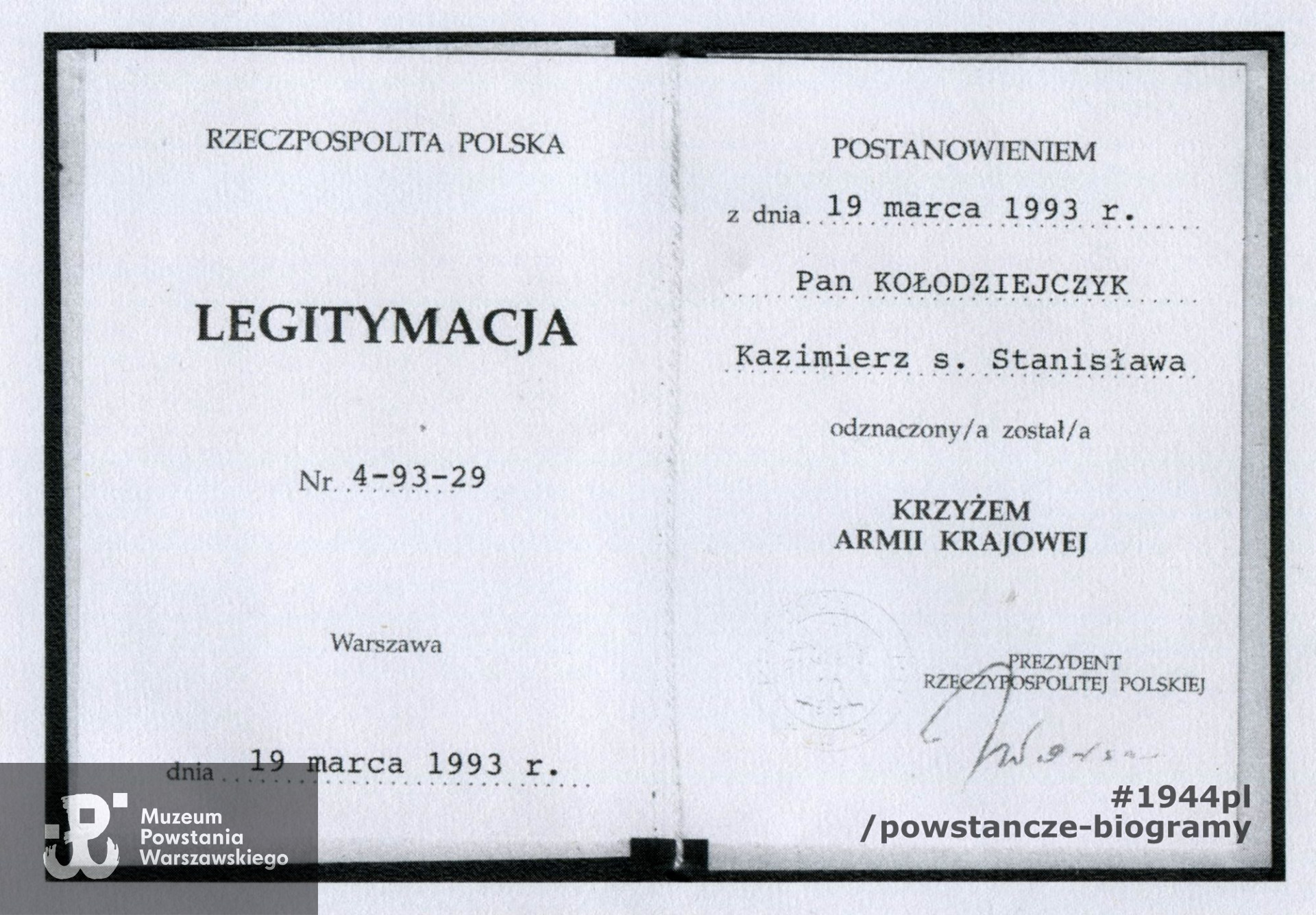 Fot. MPW-teczka - Pokój Kombatanta MPW/archiwum rodzinne