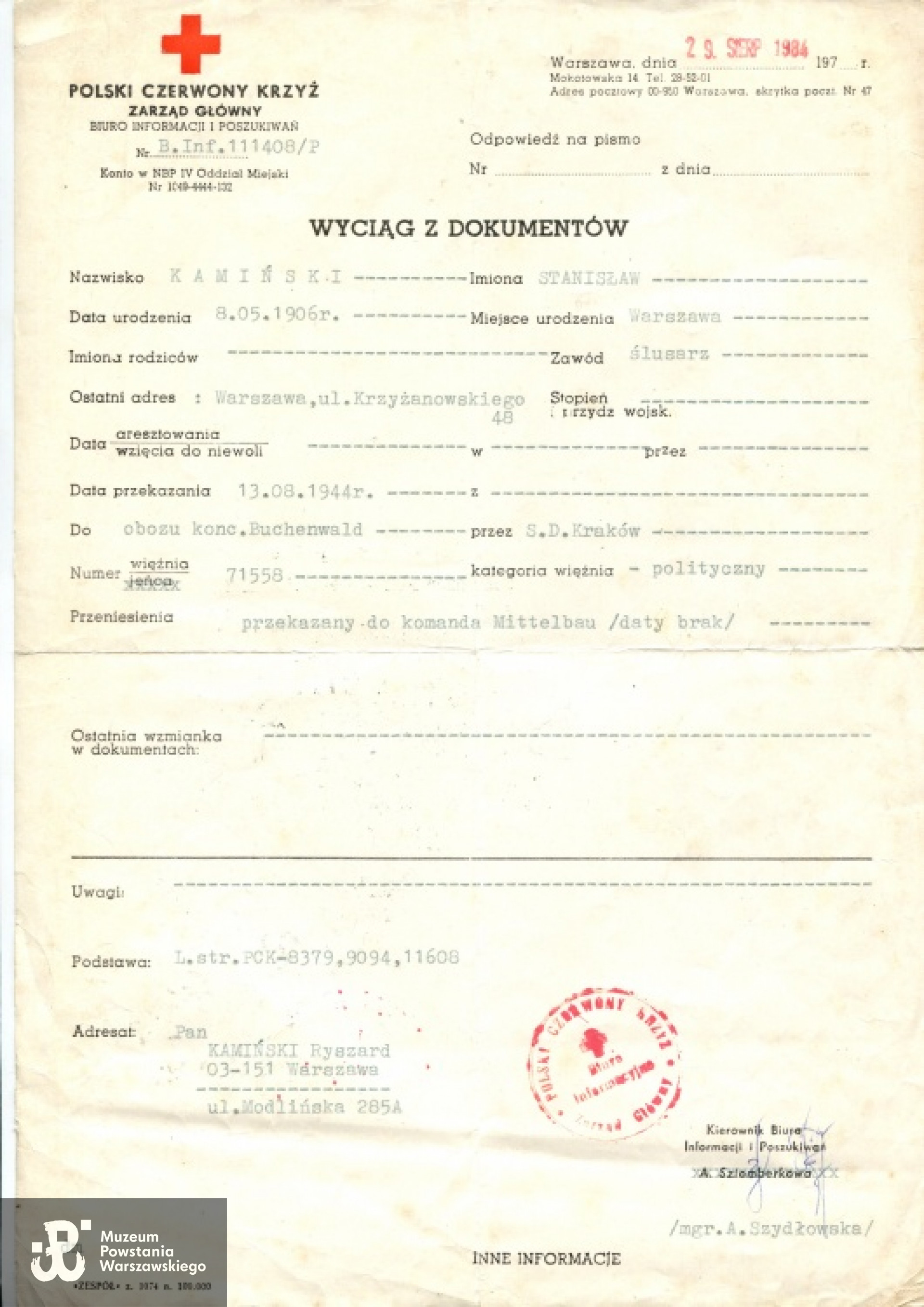 Z archiwum rodzinnego Ryszarda Kamińskiego