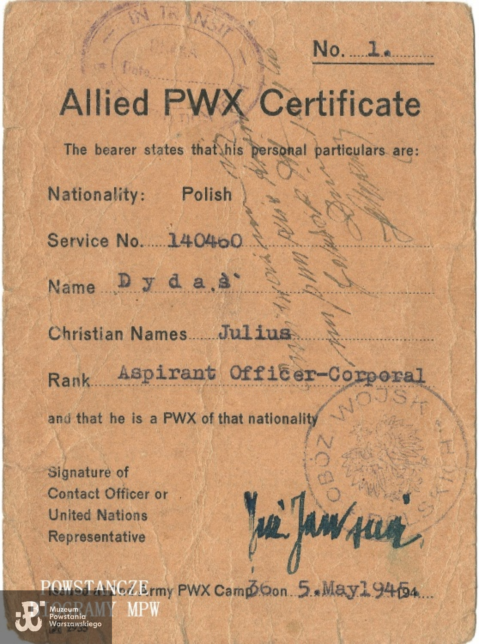 Z archiwum rodzinnego Jerzego Józefa Dydasia