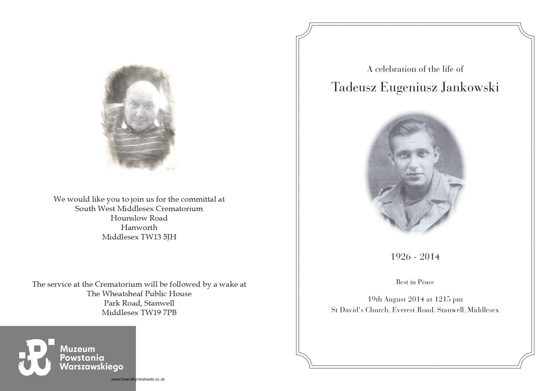 W imieniu rodziny fot. udostępnił p. Jan Jakub Weber