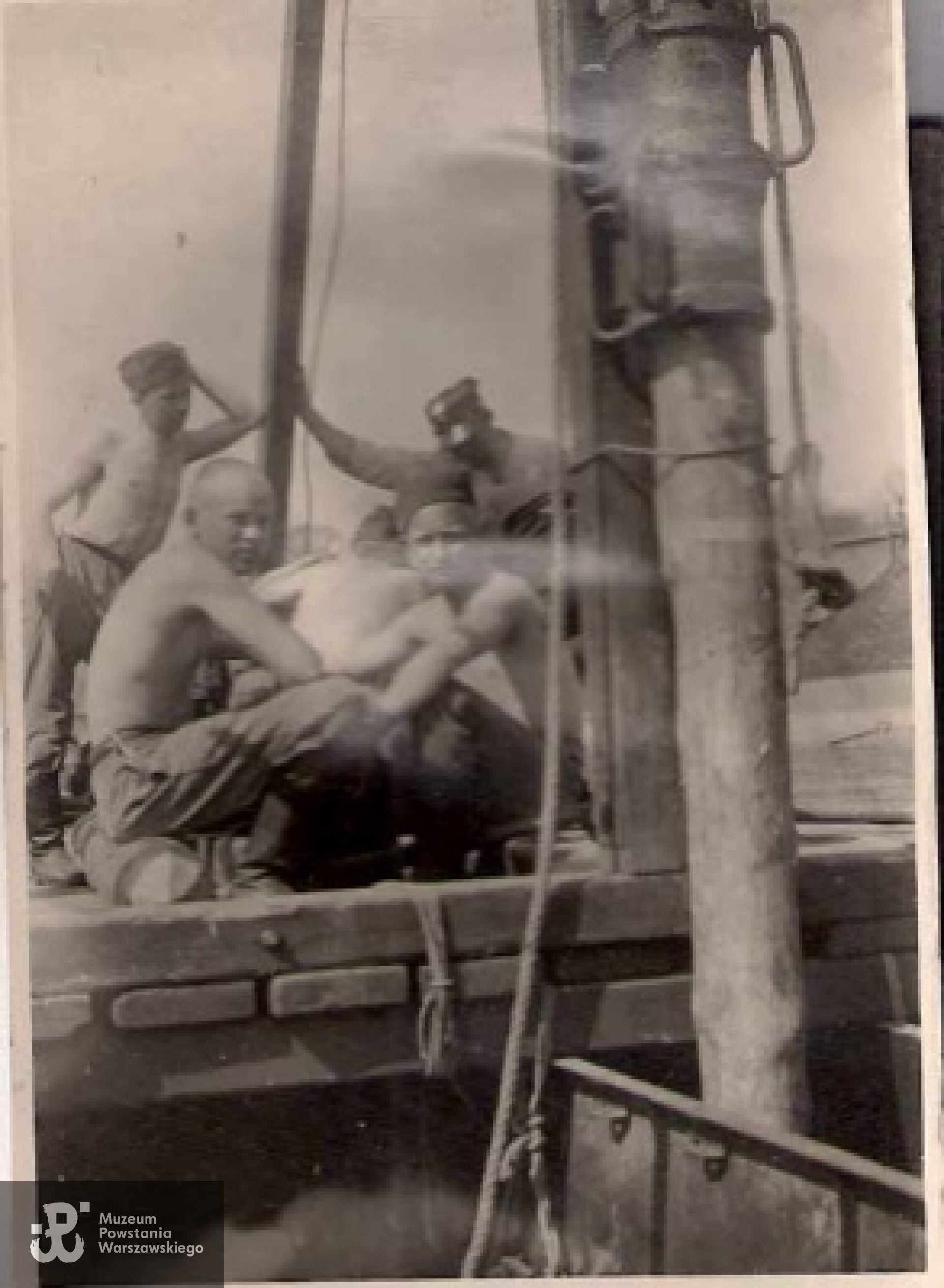 Bolesław Koehler (ostrzyżony) - poligon Centrum Wyszkolenia Saperów w Modlinie