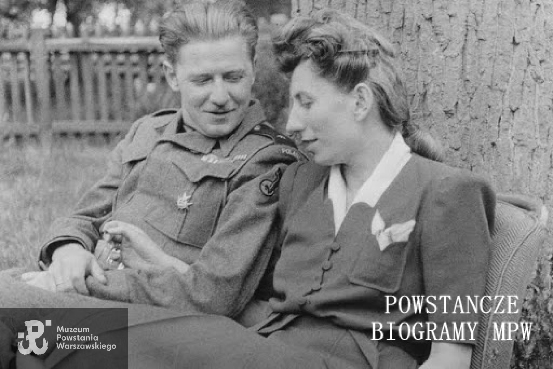 Janina Lewandowska-Kierstan i Zbigniew Kierstan w Niemczech - 1945 r. Fot. z archiwum rodzinnego Andrzeja Lewandowskiego