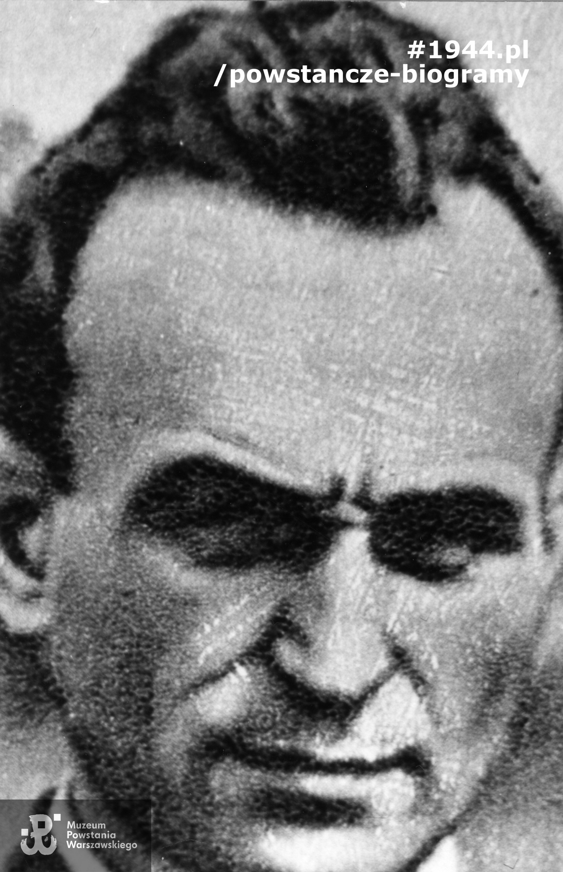  Ppor. Jan Piotrowski "Lewar" (1907-1984). Fotografia portretowa ze zbiorów Muzeum Powstania Warszawskiego, sygn. MPW-IK/3133