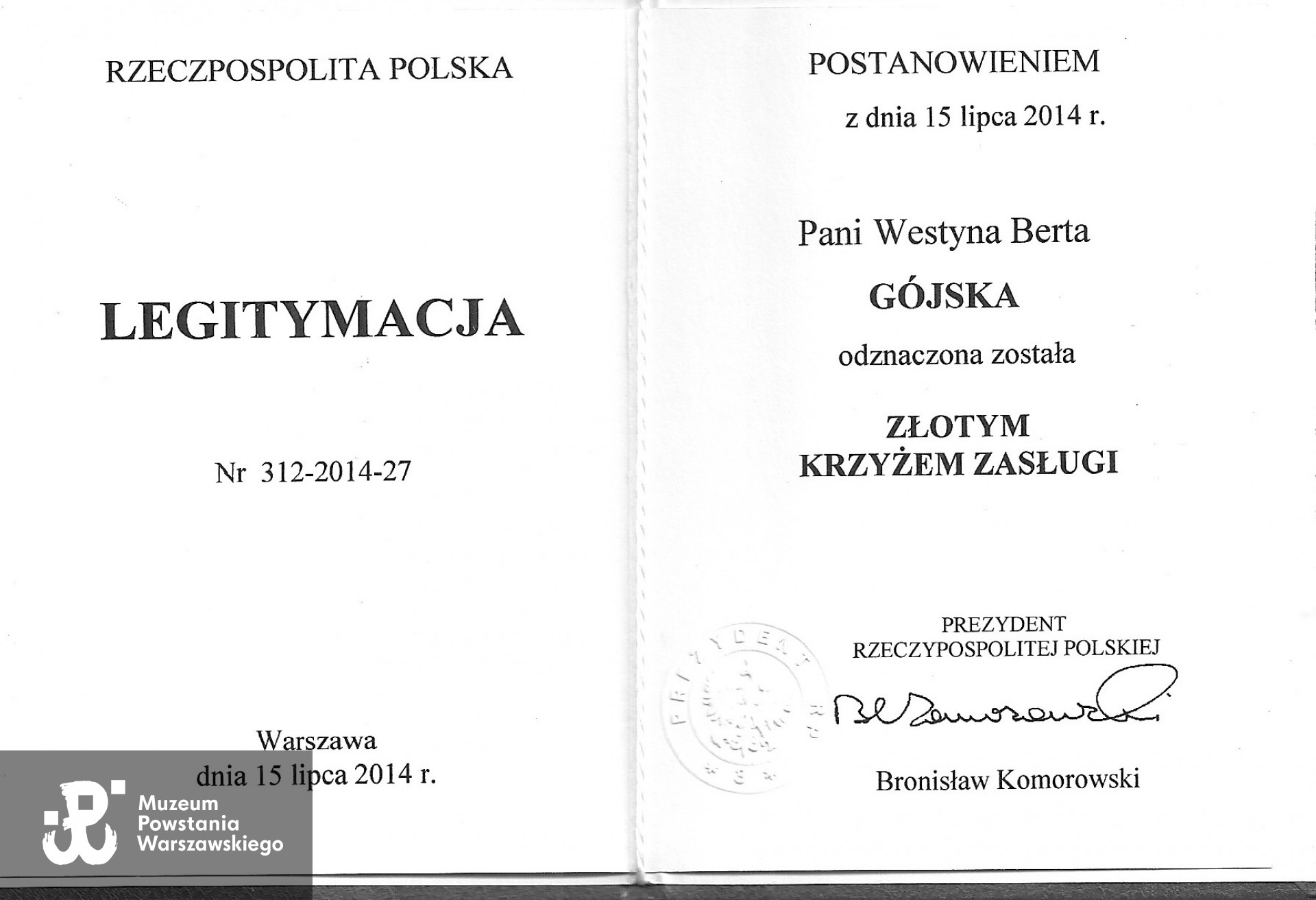 Skan: materiały do Słownika Uczestników PW w zasobie Pokoju Kombatanta  MPW