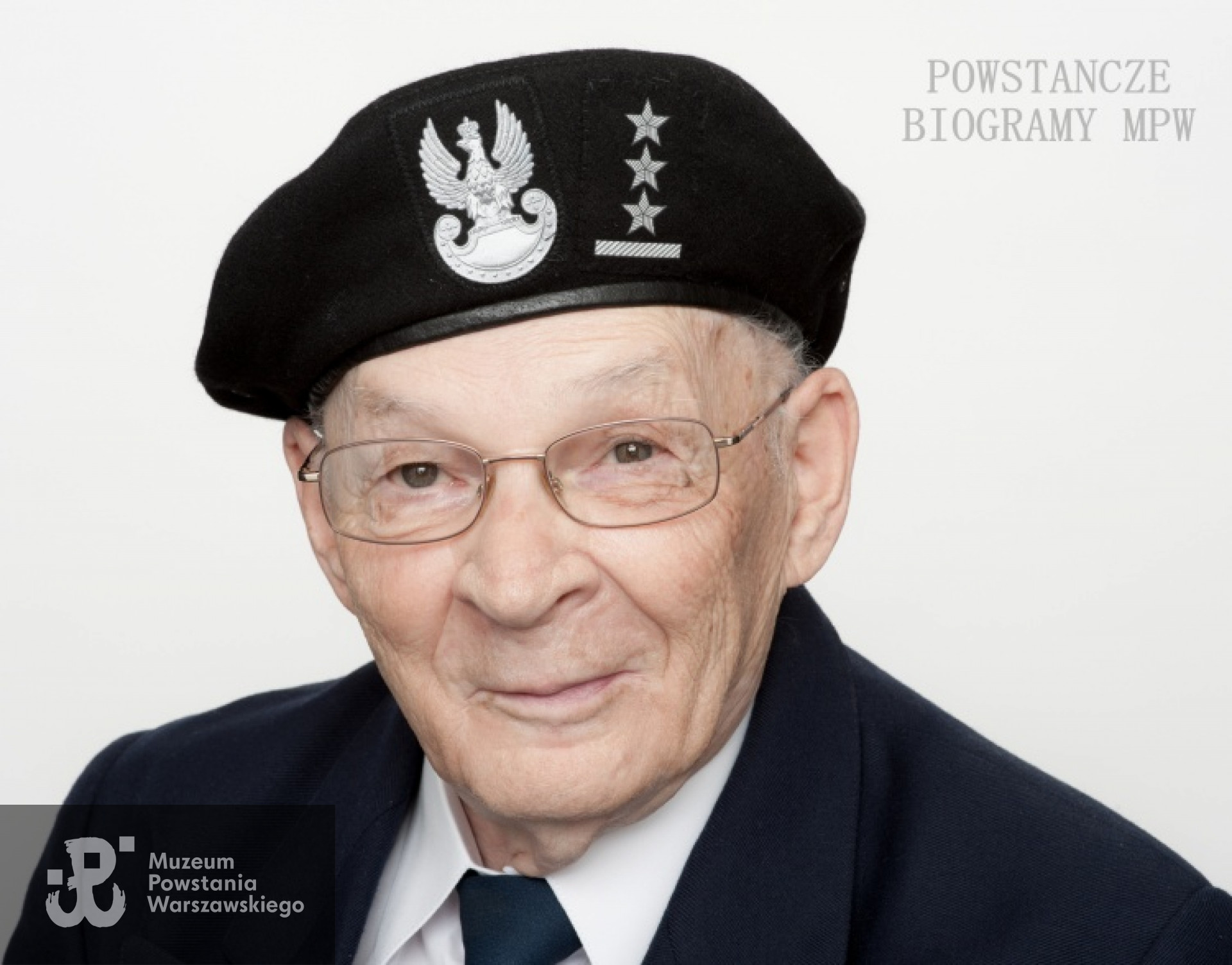 Waldemar Pański. Zdjęcie z serii portretów Powstańców Warszawskich w ramach projektu "1944/70/2014" realizowanego przez grupę WWPHOTO dla uczczenia 70. rocznicy wybuchu Powstania Warszawskiego. Muzeum Powstania Warszawskiego, 22.07-04.08 2013