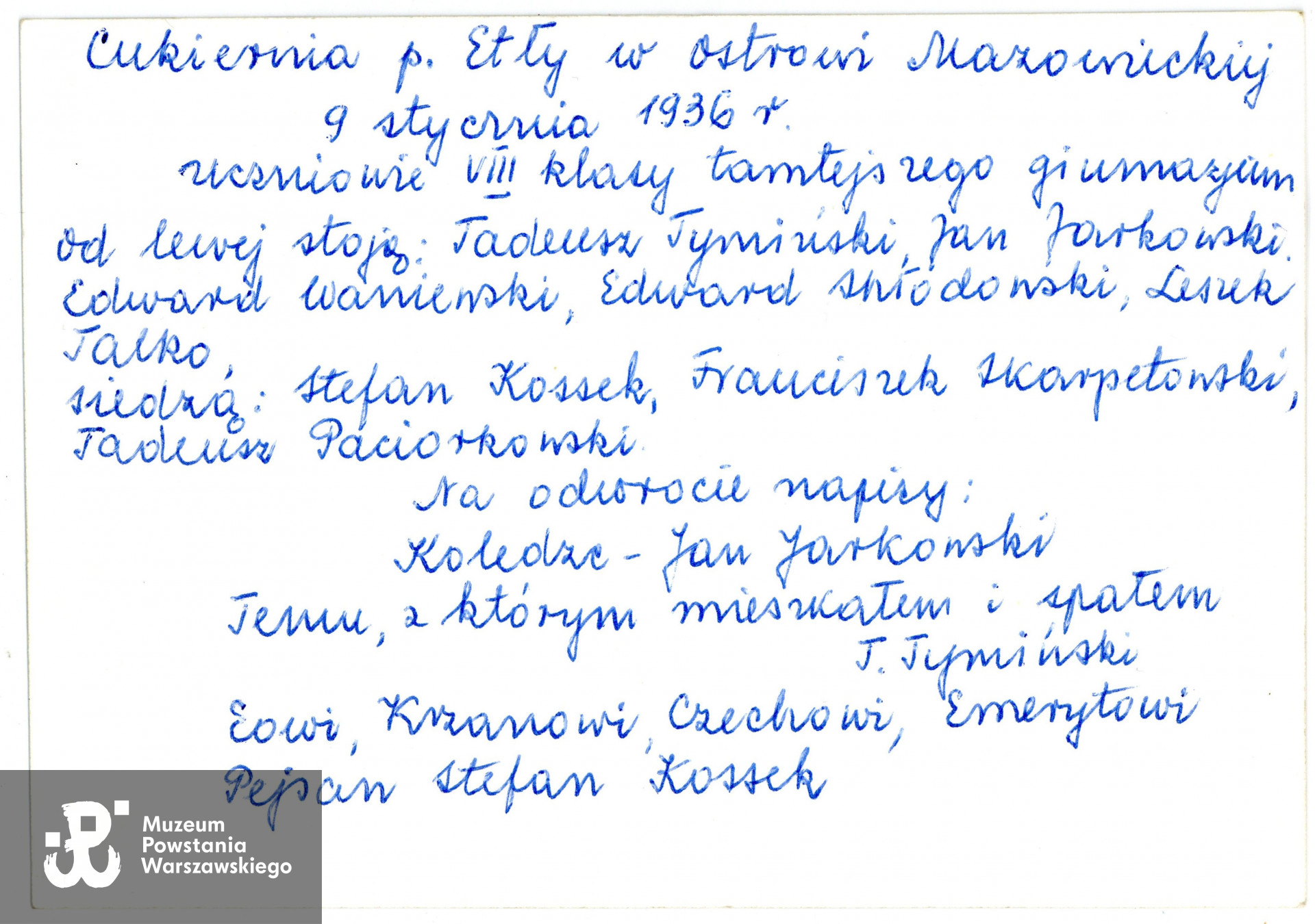 Ze zbiorów rodzinnych,  udostępnił p. Sławomir Nowotny