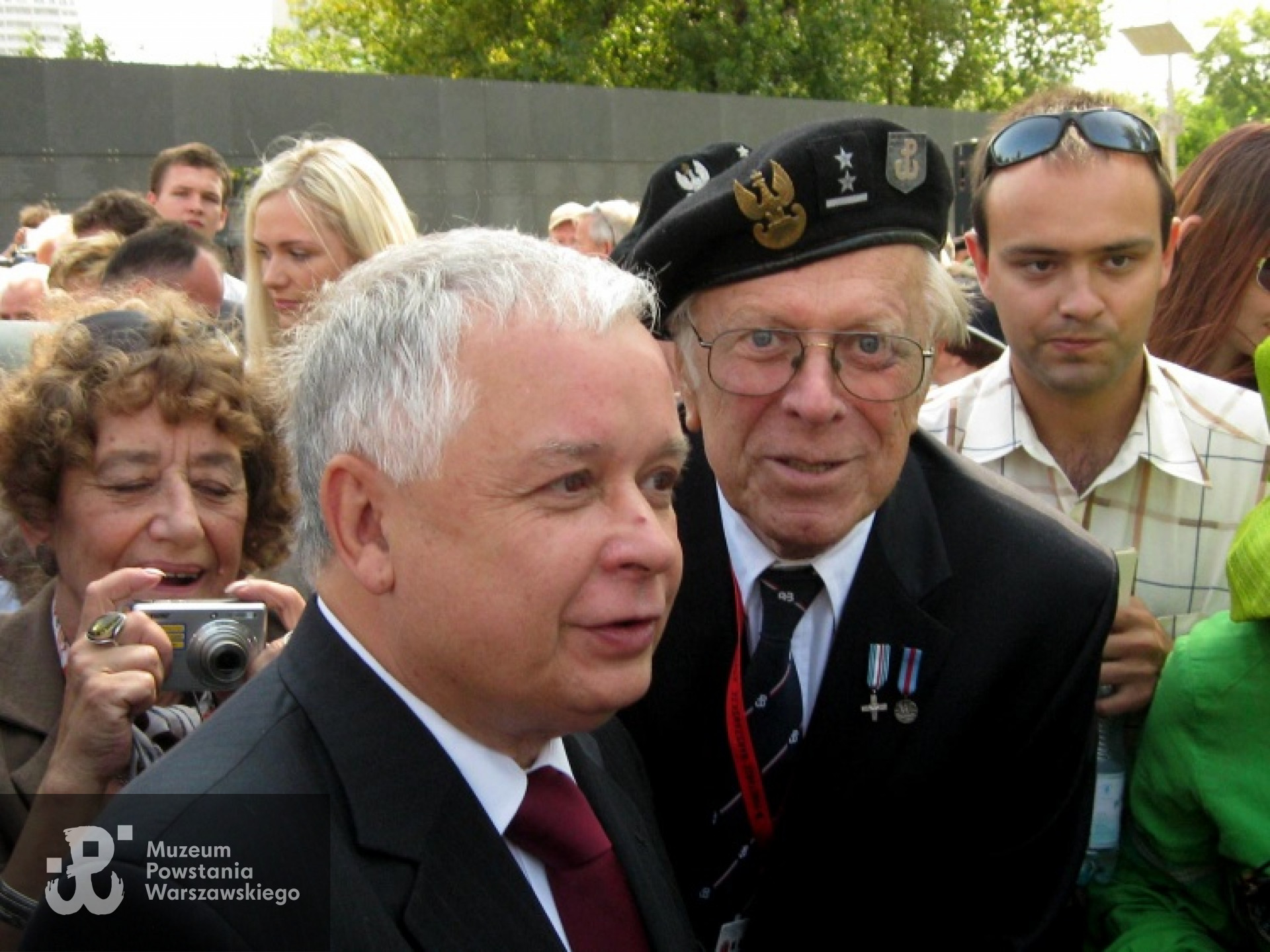 Muzeum Powstania Warszawskiego - Prezydent RP Lecha Kaczyński i Paweł Pełczyński