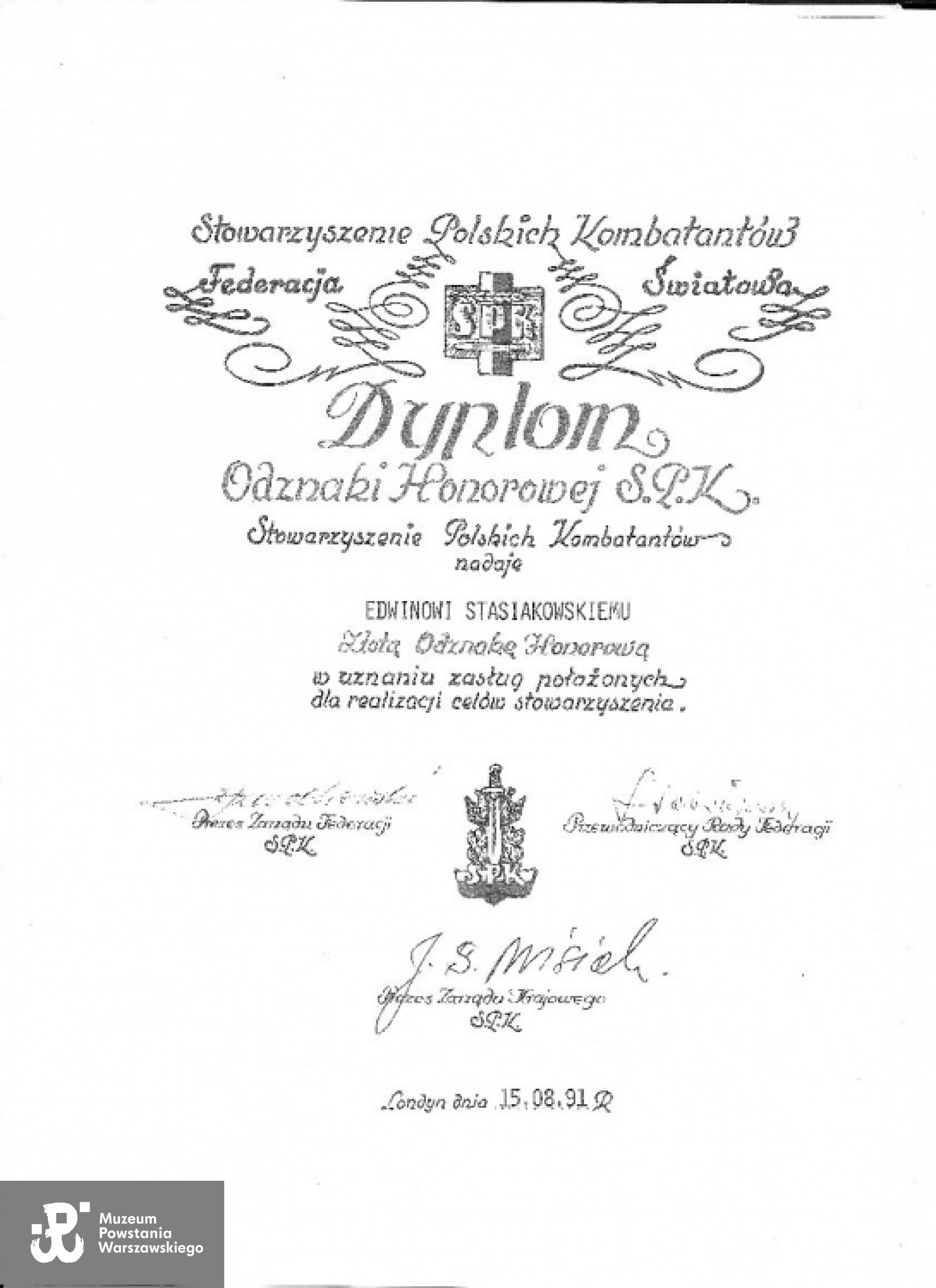 Z archiwum rodzinnego Wojciecha Stasiakowskiego  