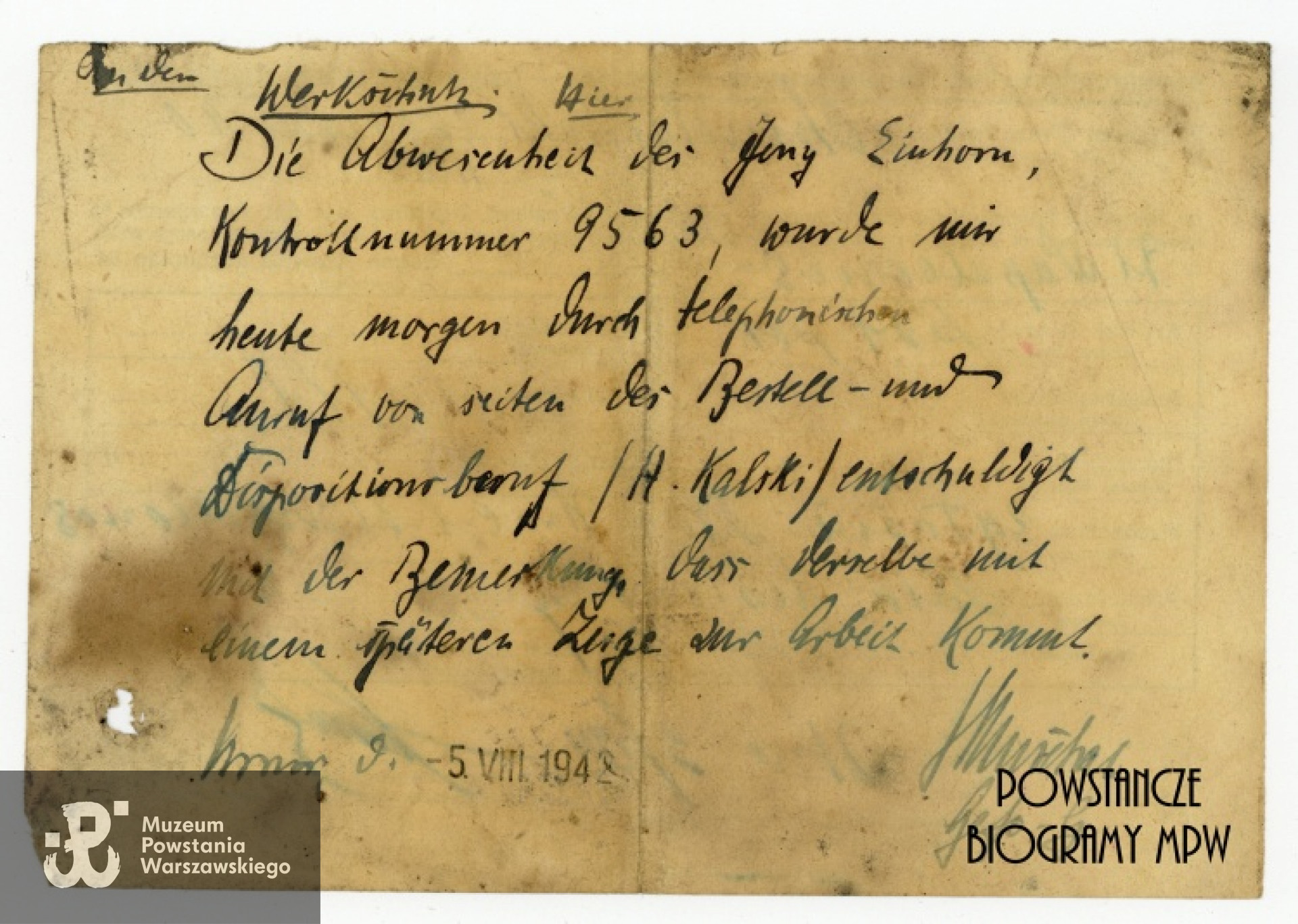 Ze zbiorów Muzeum Powstania Warszawskiego, sygn. P/7657