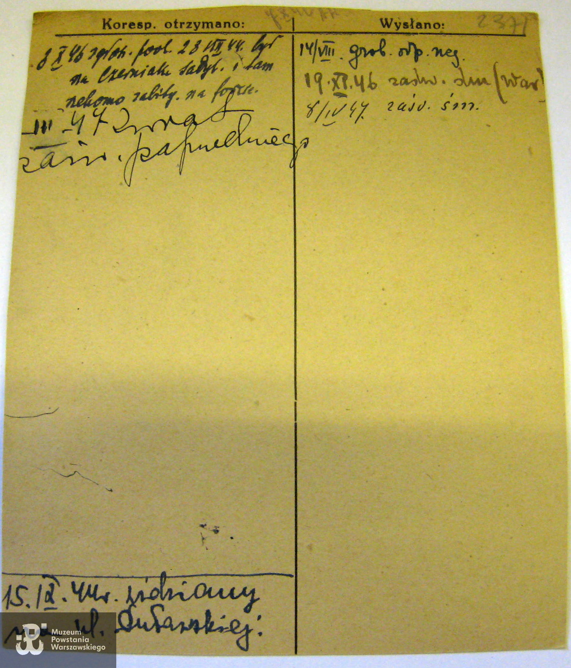 Polski Czerwony Krzyż - kartoteka