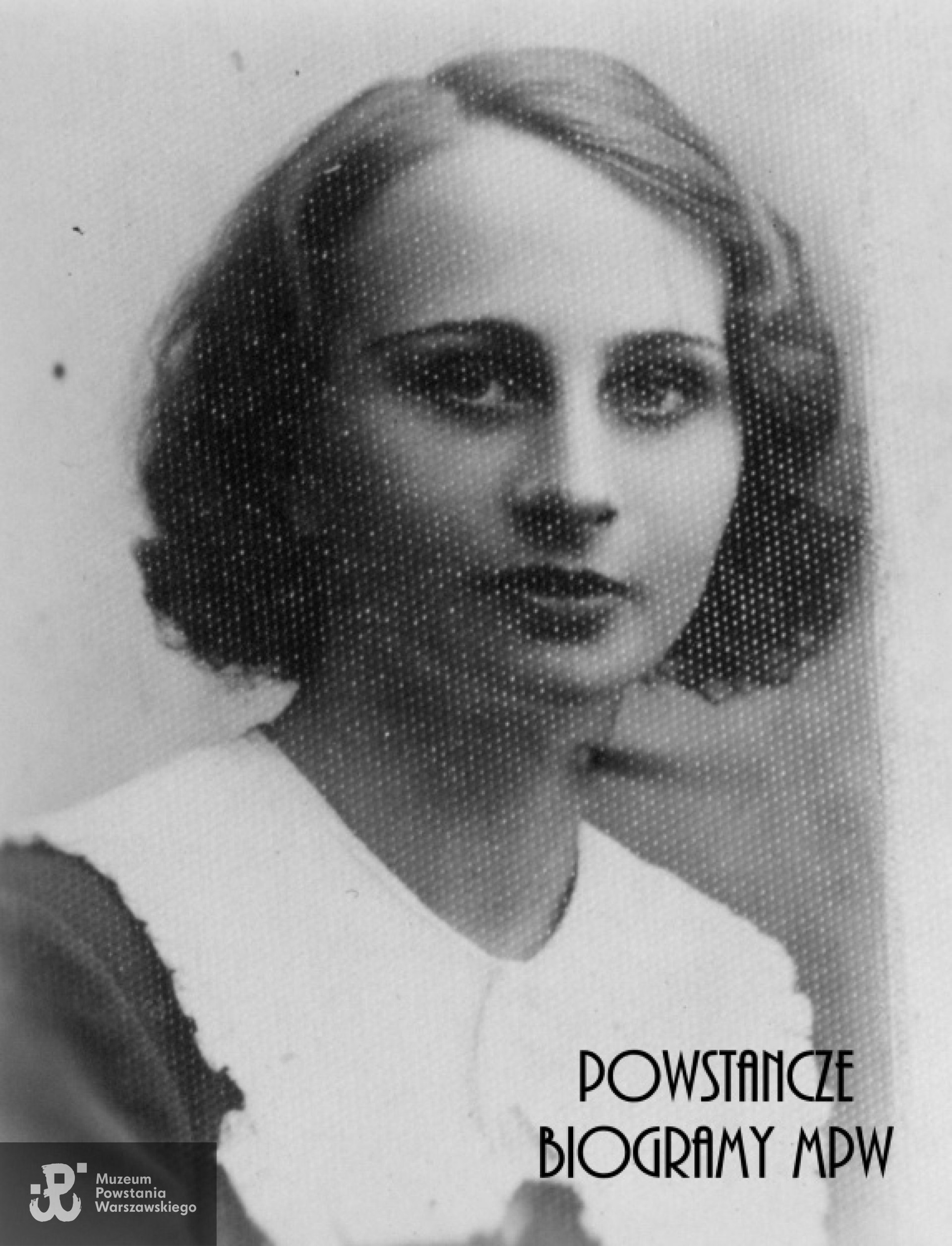 lek. Danuta Jadwiga Staszewska "Marta" (1915-1944). Fotografia portretowa ze zbiorów Muzeum Powstania Warszawskiego, sygn. P/8277
