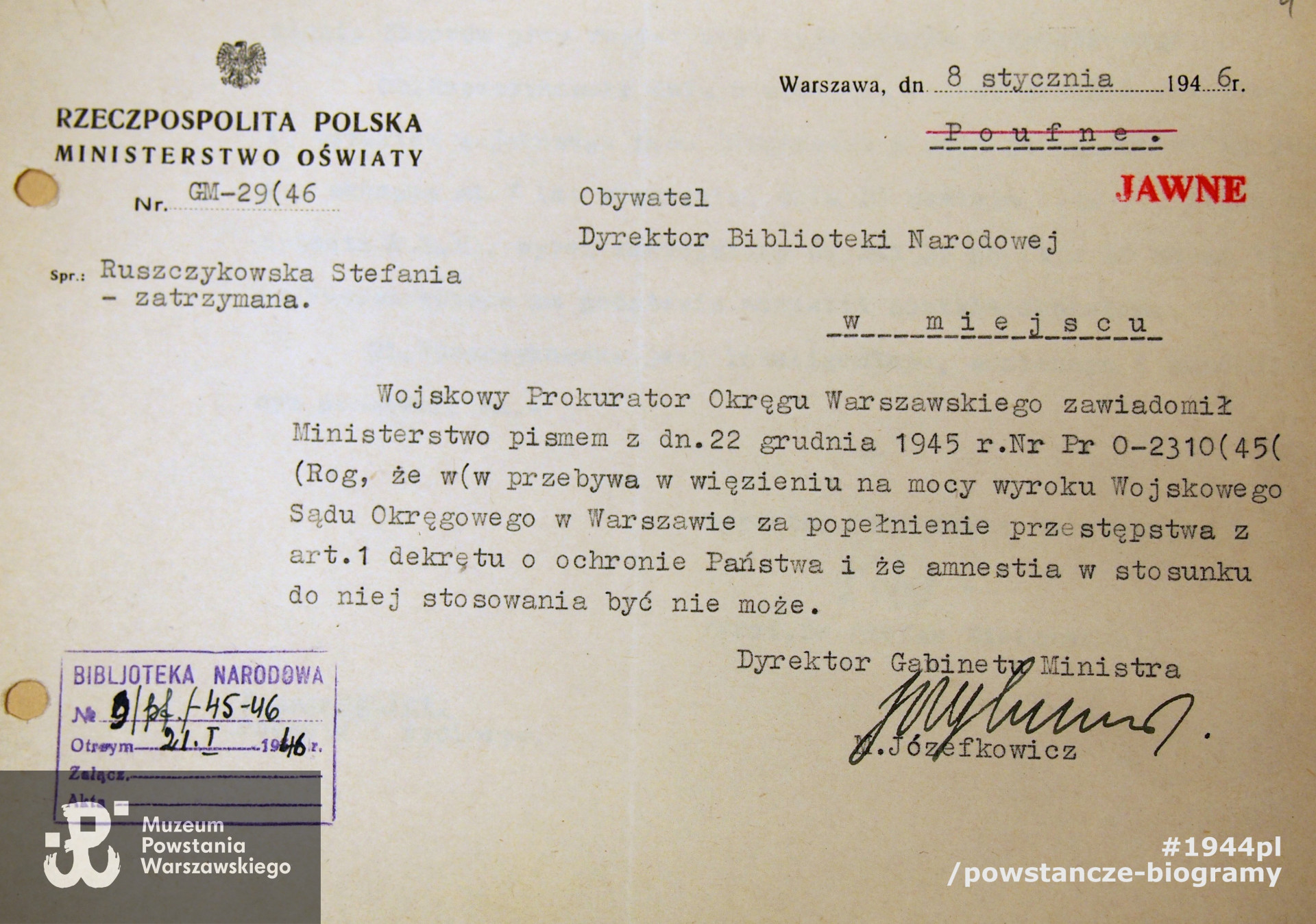 Z archiwum BN. Skan udostępniła p. Małgorzata Karolina Piekarska