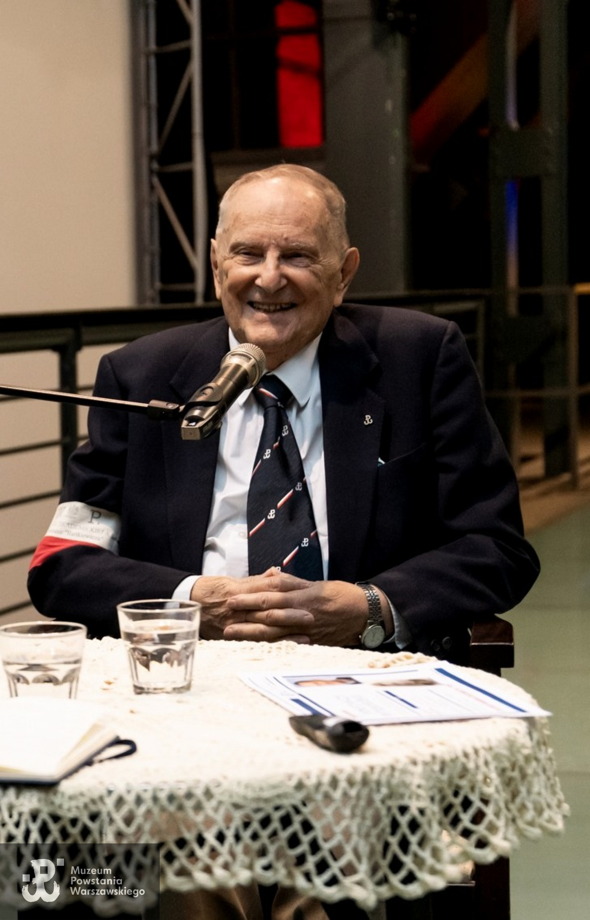 Pan Ryszard Zieliński "Ryś" podczas spotkania z nim zorganizowanego przez Centrum Wolontariatu Muzeum Powstania Warszawskiego, 19 listopada 2019 r.  Fot. Paweł Szczegryn, MPW