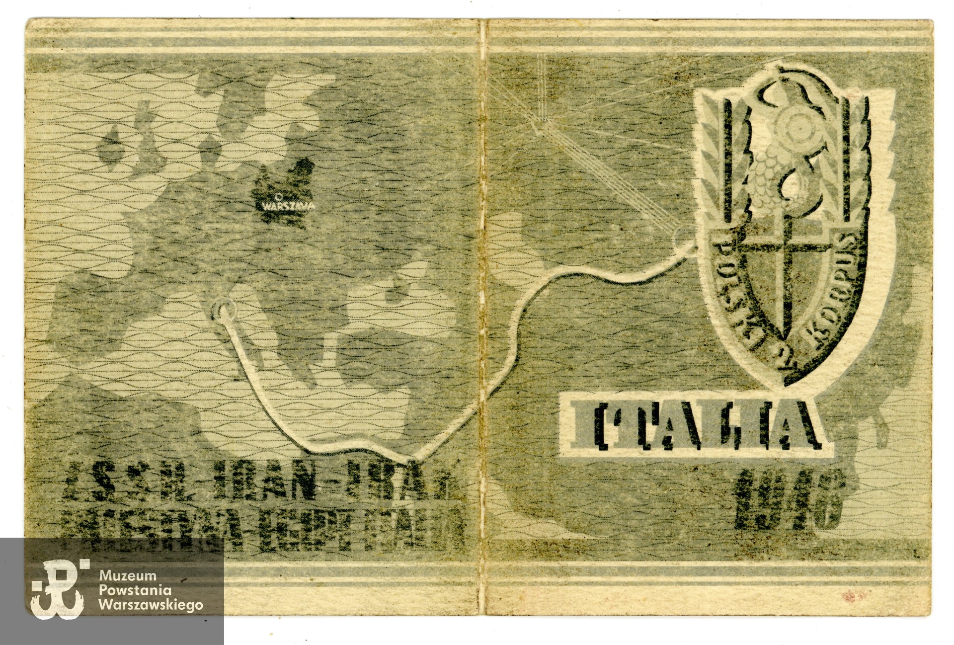 Legitymacja odznaki pamiątkowej 2 Korpusu PSZ. Ze zbiorów rodzinnych p. Ireneusza Dobrowolskiego, syna Powstańca