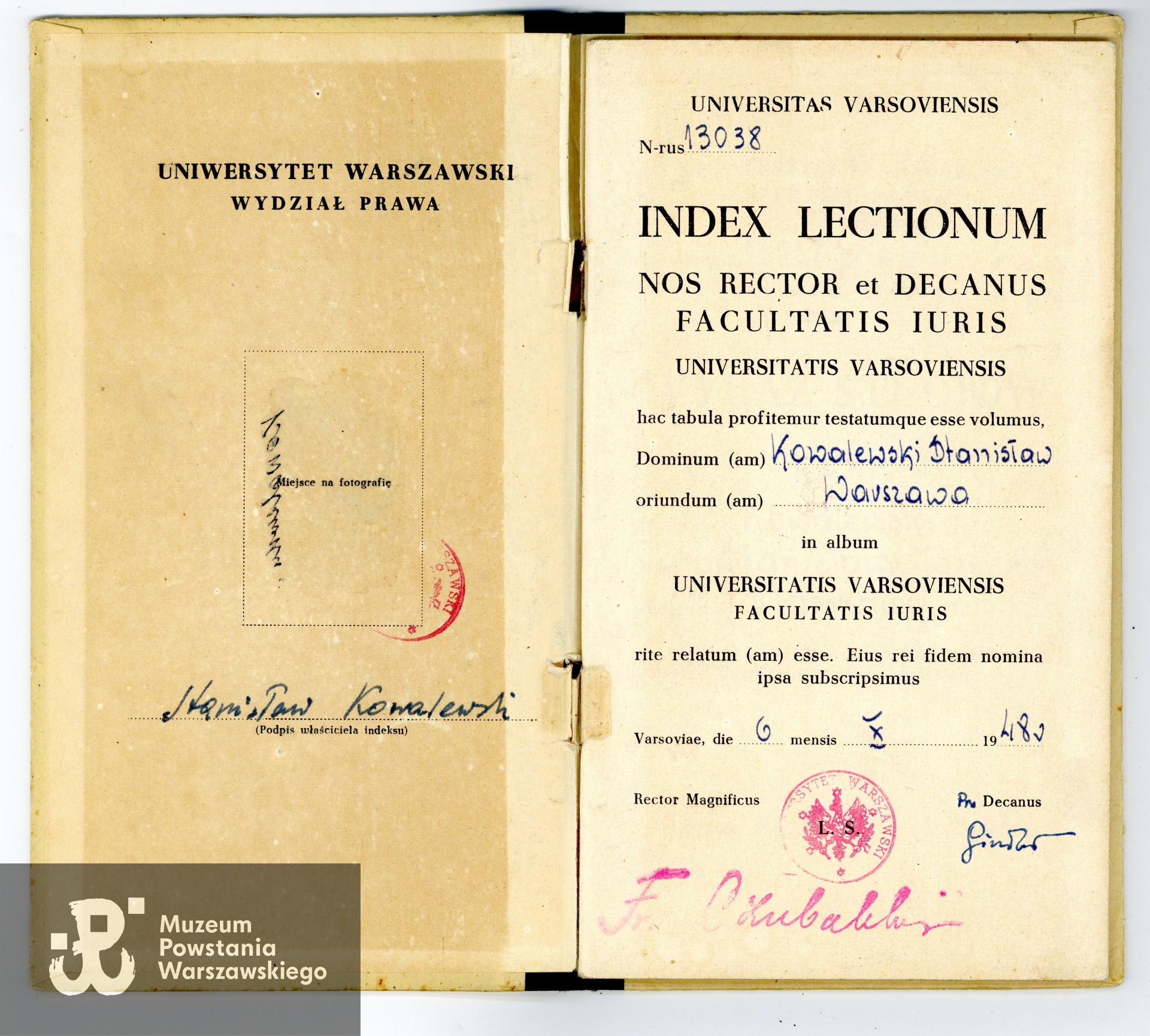 Ze zbiorów rodzinnych p. Arkadiusza Kowalewskiego, syna Powstańca. Skany wykonano w Muzeum Powstania Warszawskiego, 08/2022.