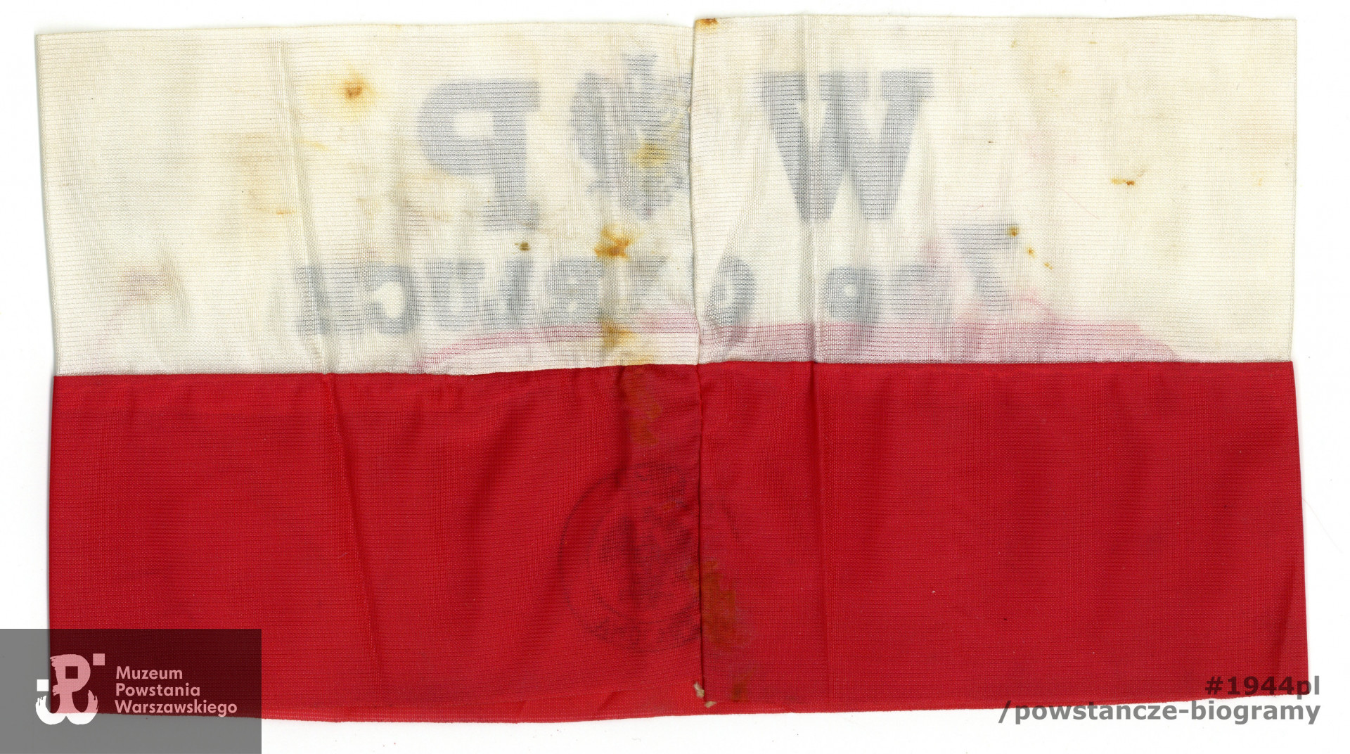 Należąca do ppor. Henryka Kusala powojenna, opaska kombatancka. Pamiątka ze zbiorów rodzinnych córki, p. Moniki Czarnecki