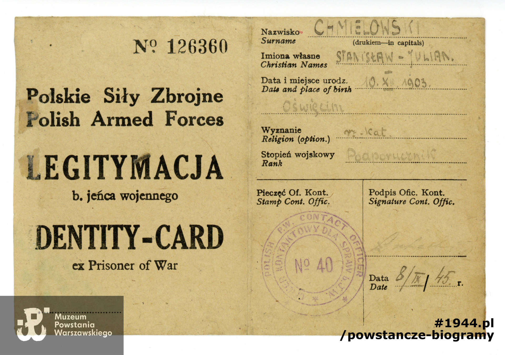 Z archiwum rodzinnego, udostępniła p. Anna Chmielowska - Łachwa