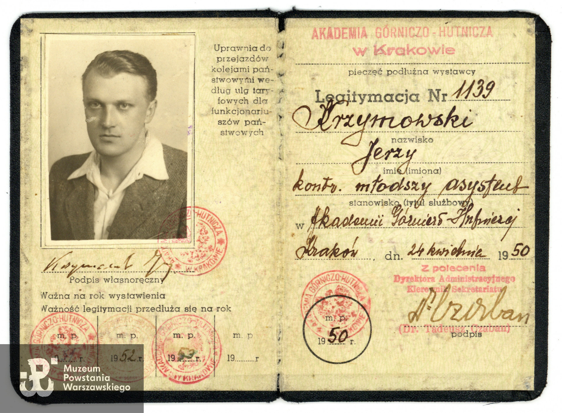 Ze zbiorów rodzinnych p. Anny Krzymowskiej-Hachuły, córki Jerzego Krzymowskiego.