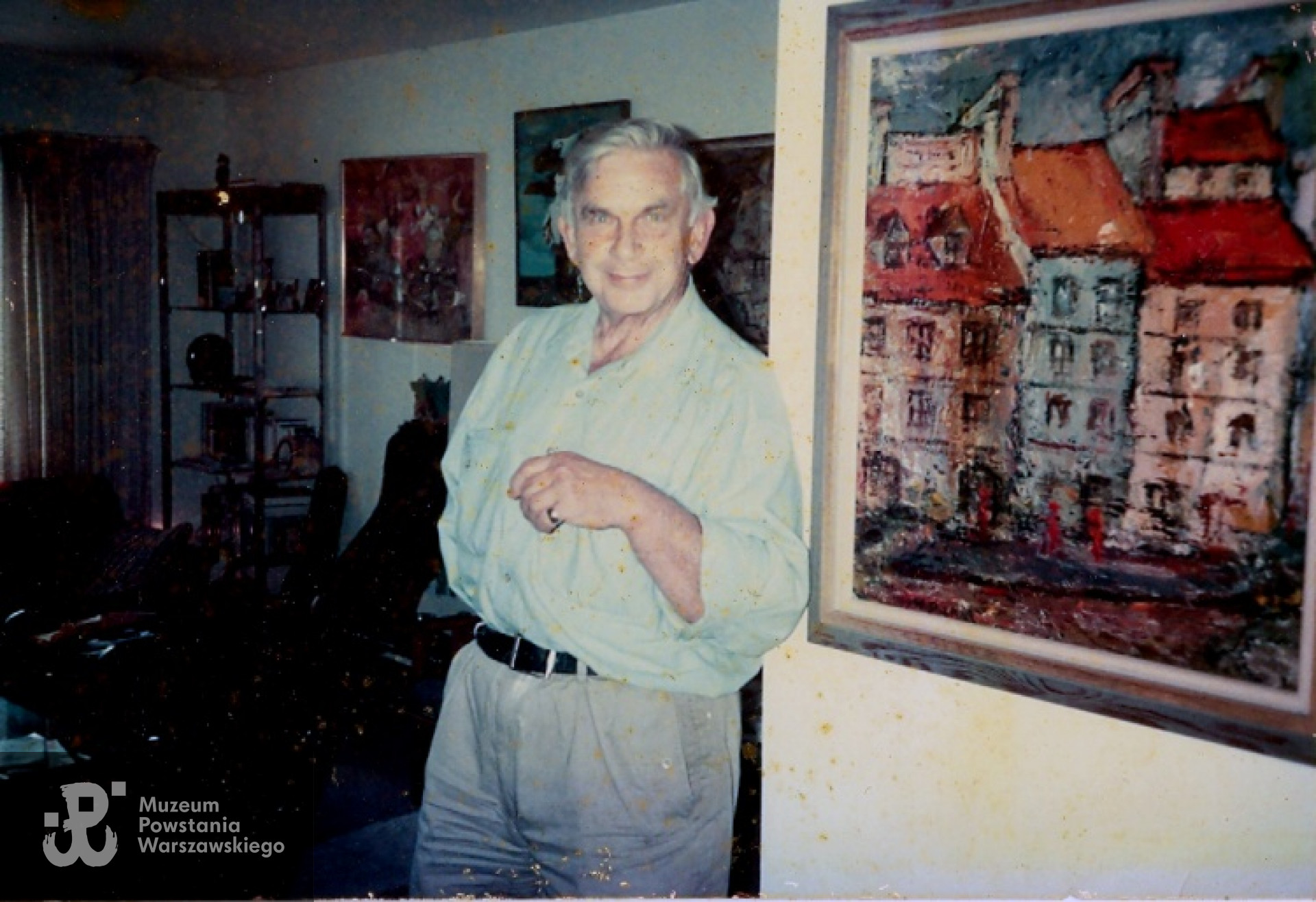 Dionizy Piotr Mazur w swoim mieszkaniu w Bellingham, sierpień 1990 roku