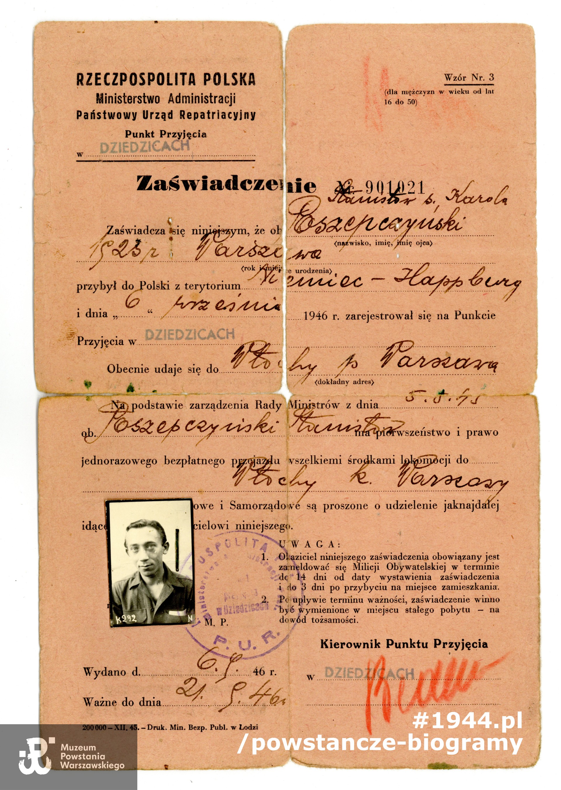 Z archiwum rodzinnego syna, p. Jerzego Poszepczyńskiego