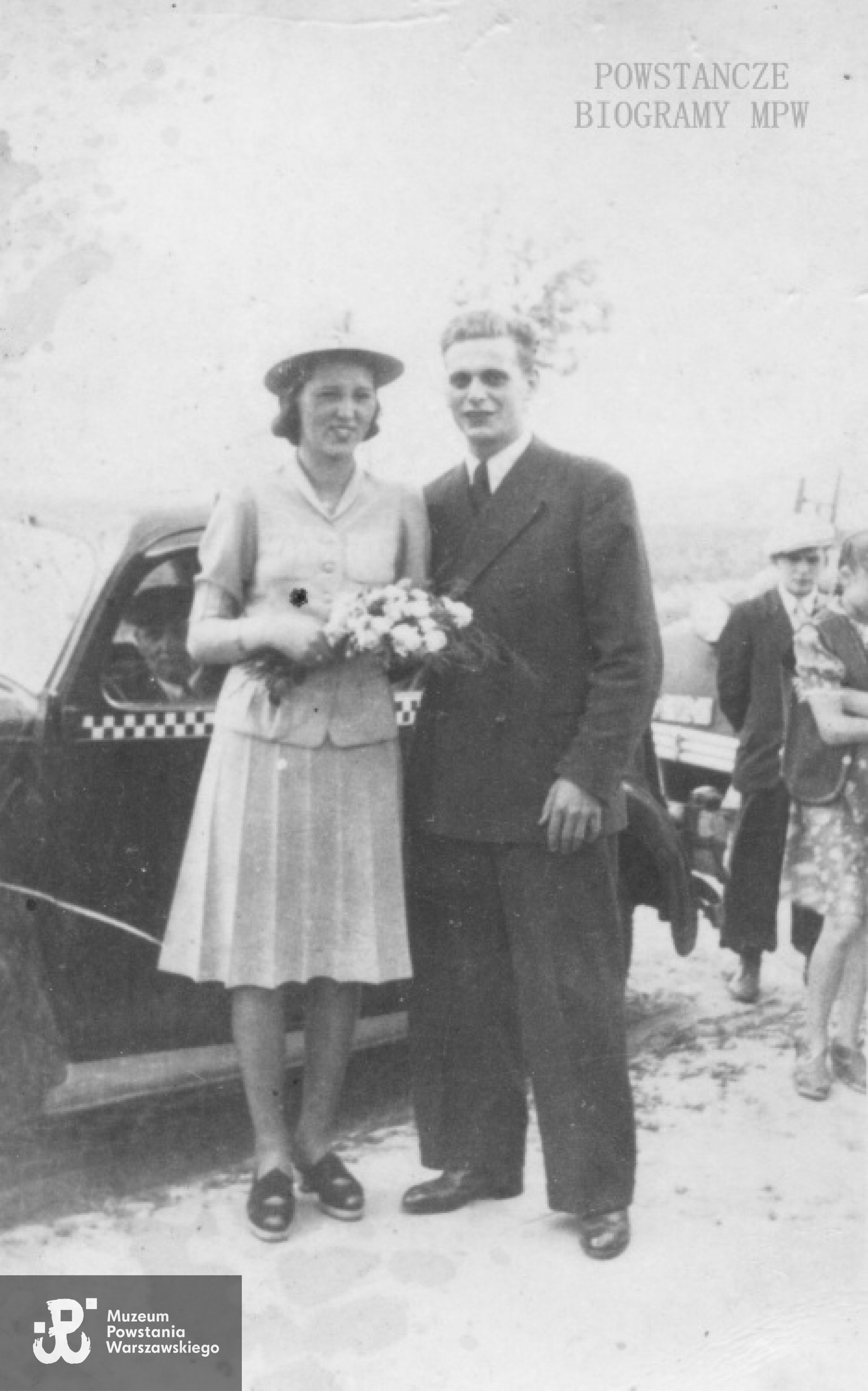 Zdjęcie ślubne z okresu okupacji niemieckiej - Władysław Cydzik z żoną Ireną Skarżyńską - Cydzik. Fot. archiwum rodzinne