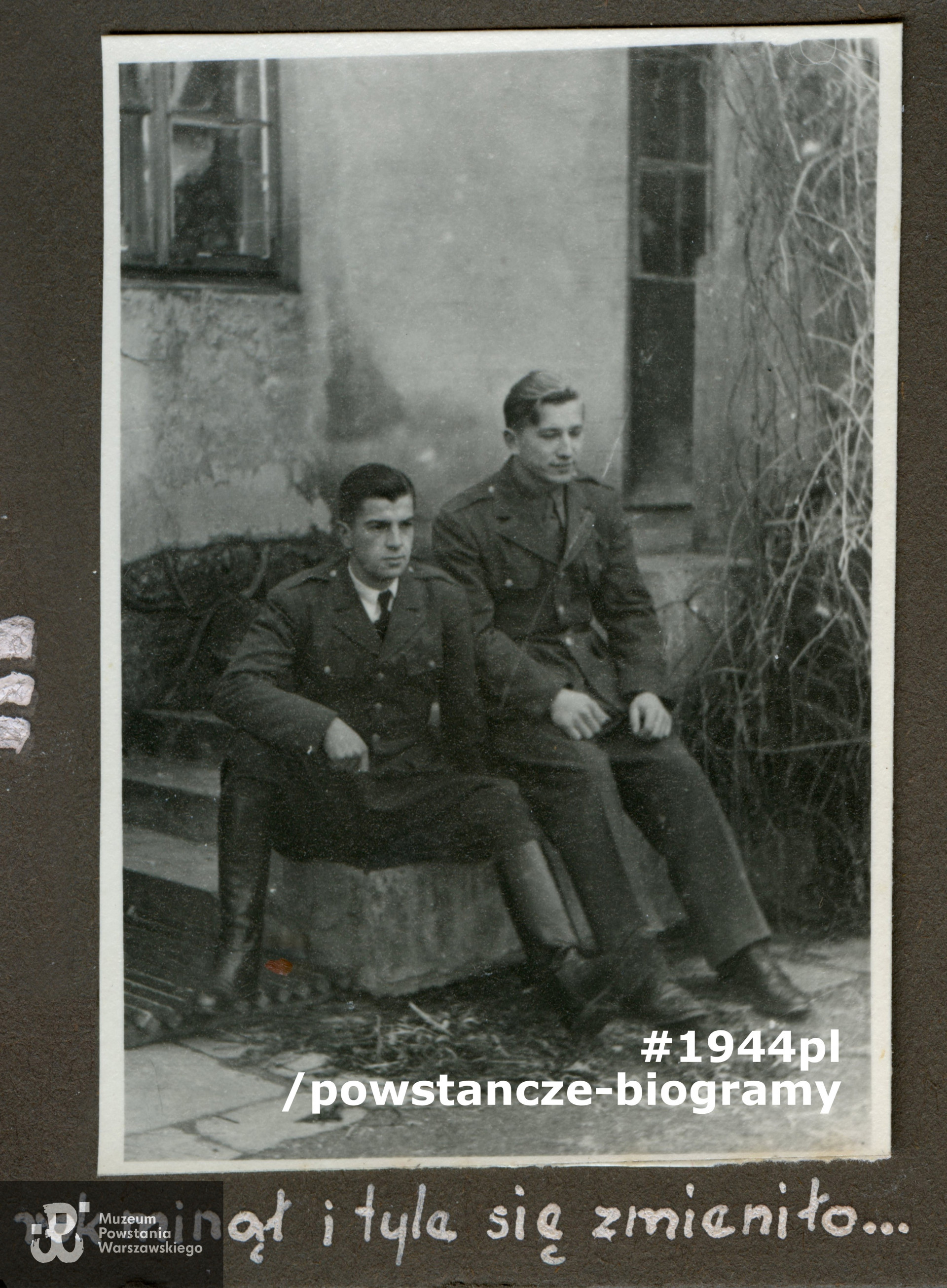 Jan Stefaniak i Lech Sedlaczek - jesień 1945 r.  Fot. z archiwum rodzinnego p. Lecha Sedlaczka ps. Hak