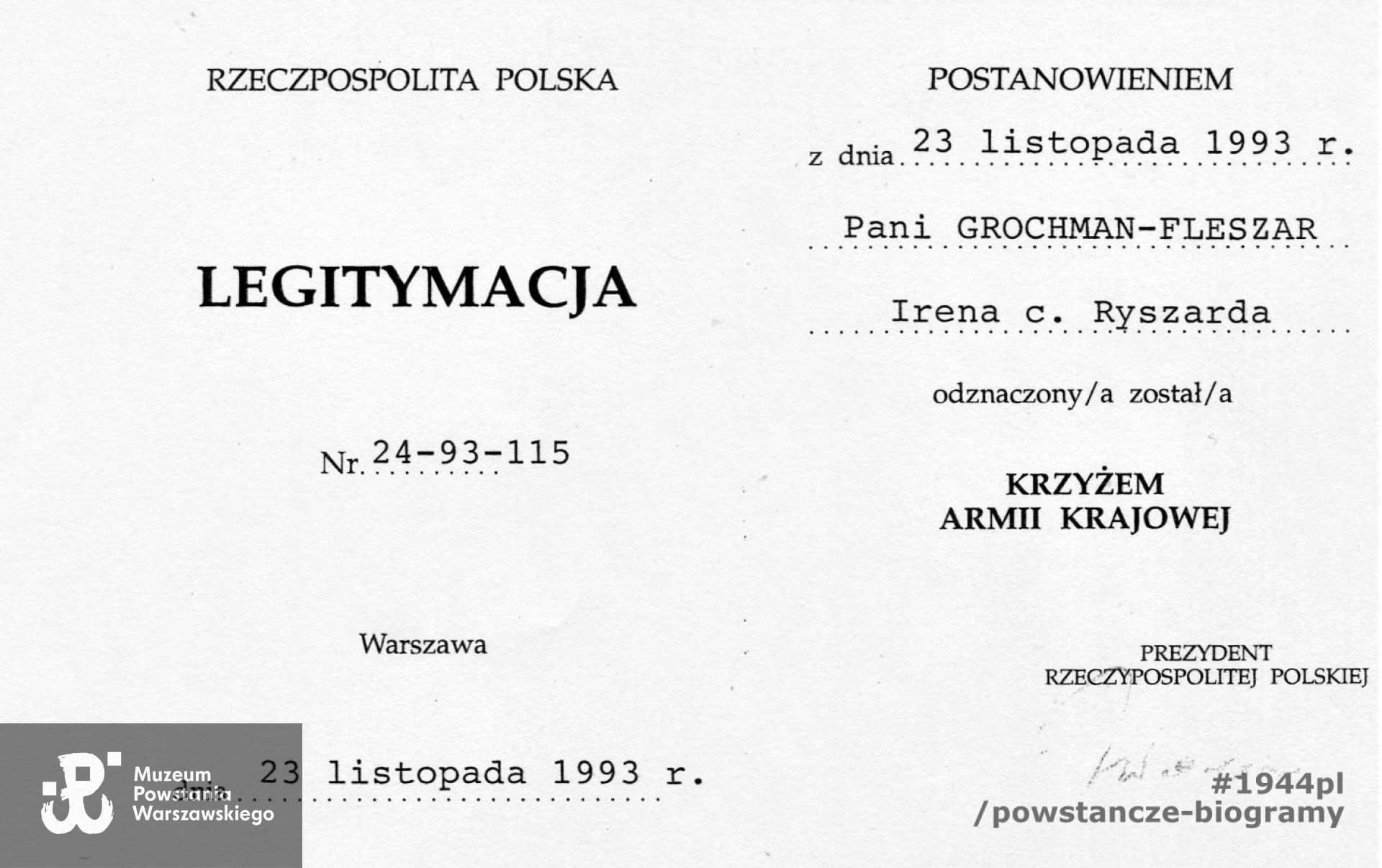 Ze zbiorów p. Ireny Grohman-Fleszer