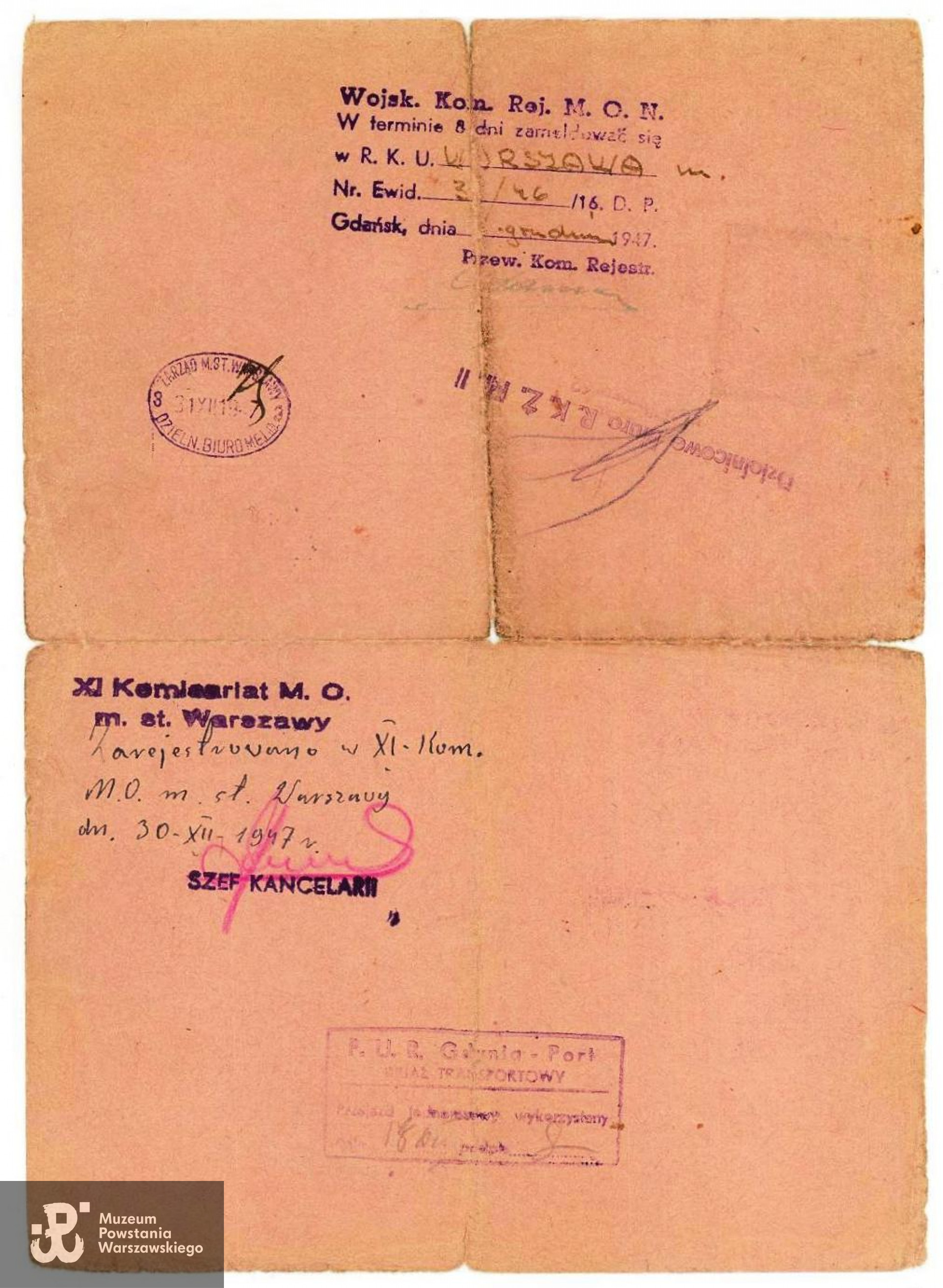 Skan: materiały do Słownika Uczestników PW - Pokój Kombatanta