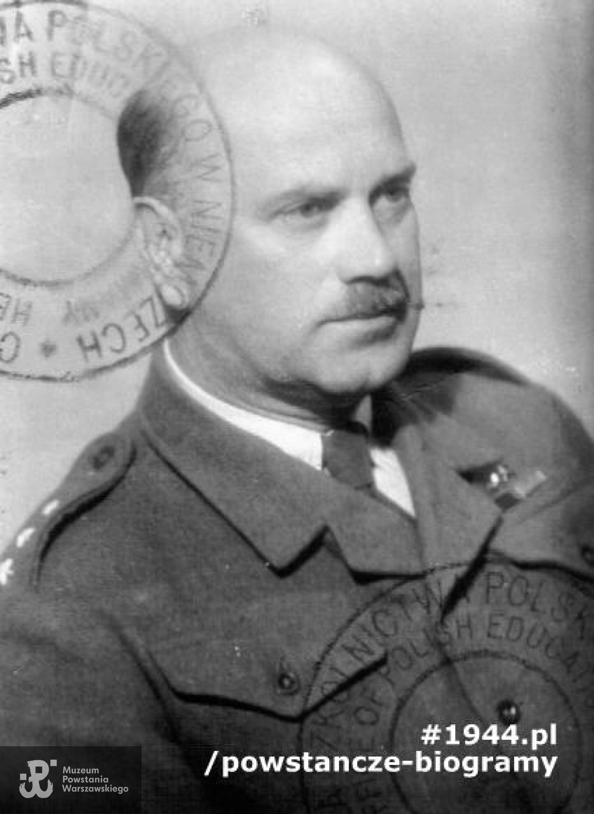 ppor. Stanisław Kozłowski ps. "Andrzej" (1896 - 1971).  Fot. z dokumentów wojskowych z roku 1945. Skan ze zbiorów prywatnych udostępnił p. Michał Urbanowski. 
