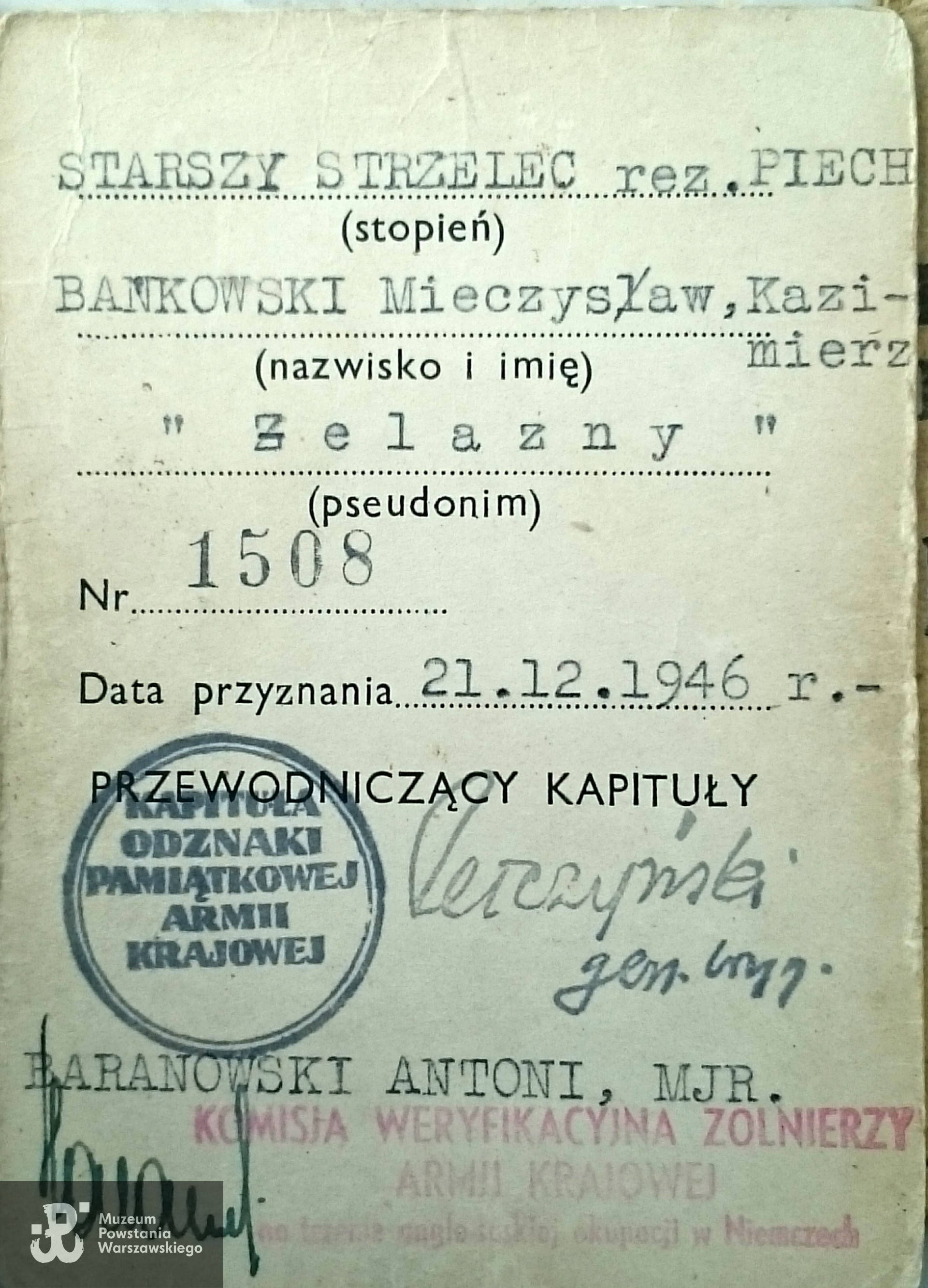 Fot. materiały do Słownika Biograficznego Uczestników PW.