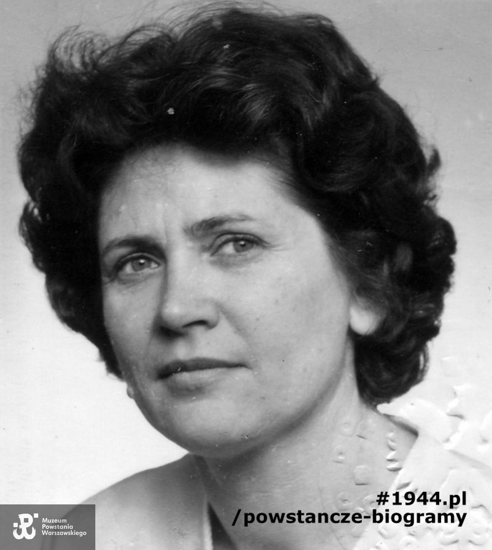 Krystyna Bąkowska po mężu Trzebińska, fotografia powojenna. Fot. materiały do Słownika Biograficznego Uczestników PW