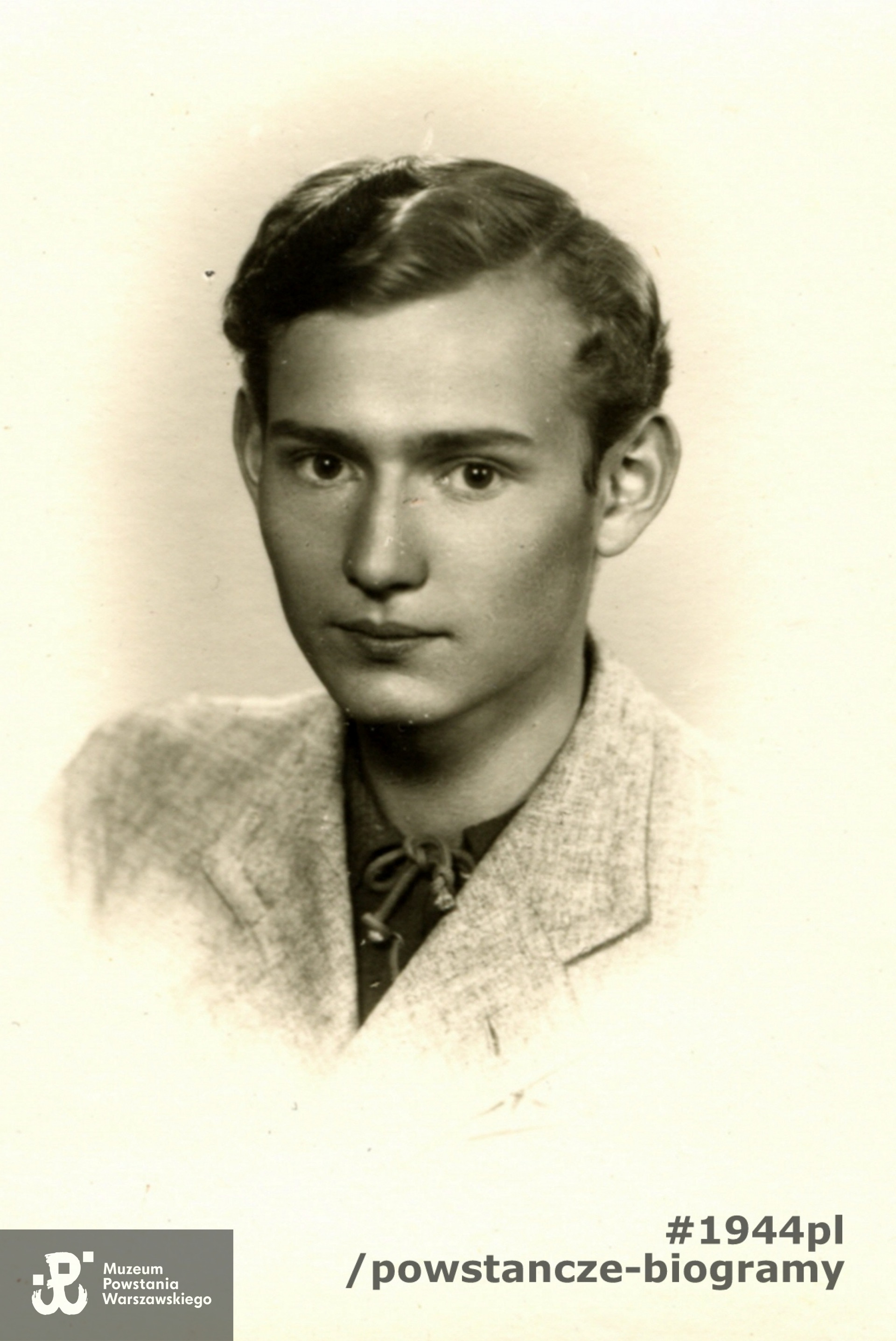 Stanisław  Findeisen  ps. „Olszyna” (1924-1944). Fot. ze zbiorów  prywatnych brata, Władysława Findeisena, ujęcie tożsame w Muzeum Powstania Warszawskiego - batalion „Zośka" oraz P/8717