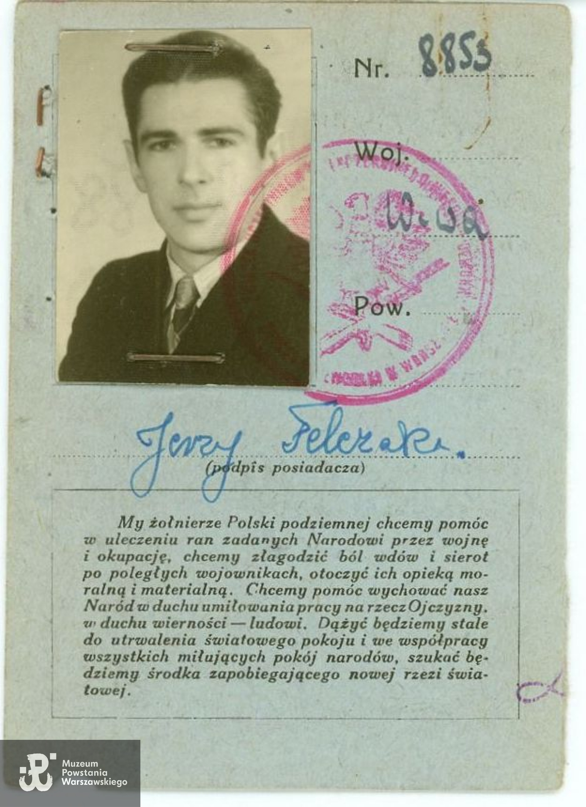 Skan - materiały do Słownika  Biograficznego  Uczestników Powstania Warszawskiego - Pokój Kombatanta