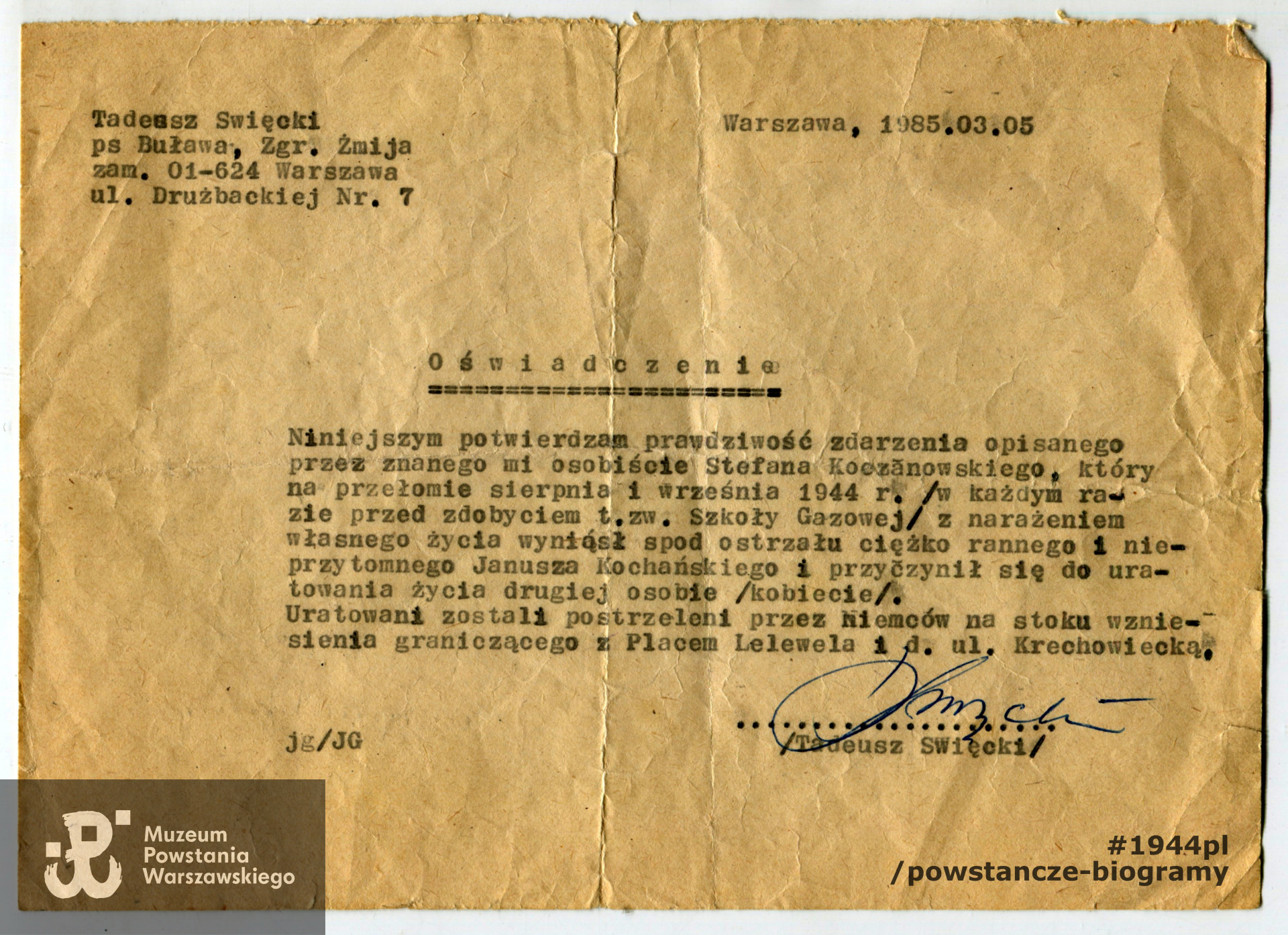 Ze zbiorów rodzinnych p. Stefana Kochanowskiego