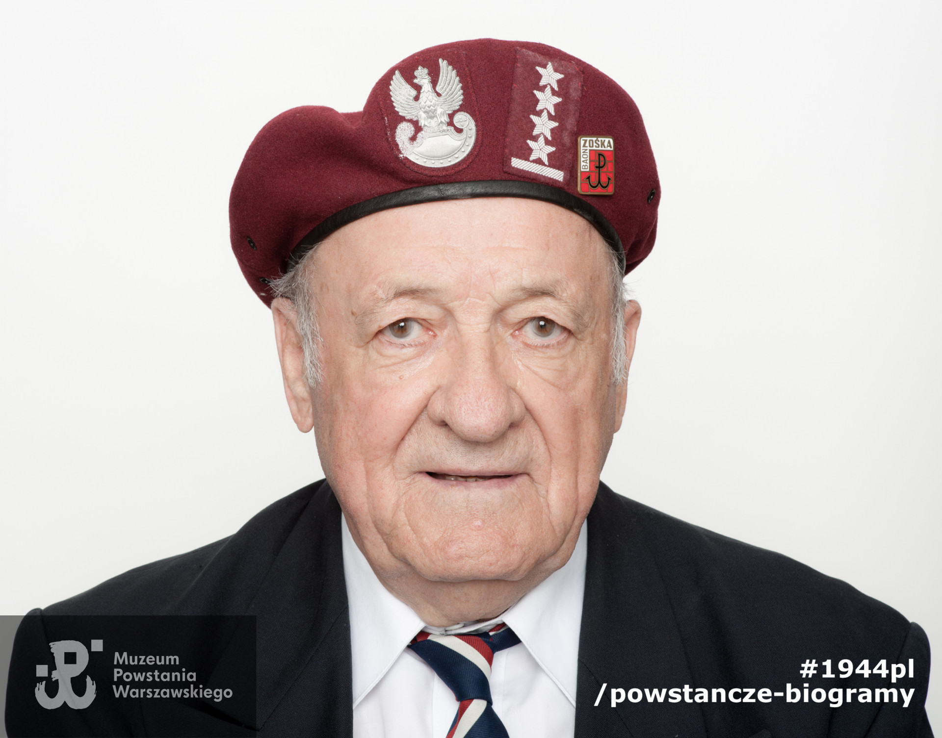 Zdjęcie z serii portretów Powstańców Warszawskich wykonanych w ramach projektu "1944/70/2014" realizowanego przez grupę WWPHOTO dla uczczenia 70. rocznicy wybuchu Powstania Warszawskiego. Muzeum Powstania Warszawskiego, 22.07-04.08 2013.