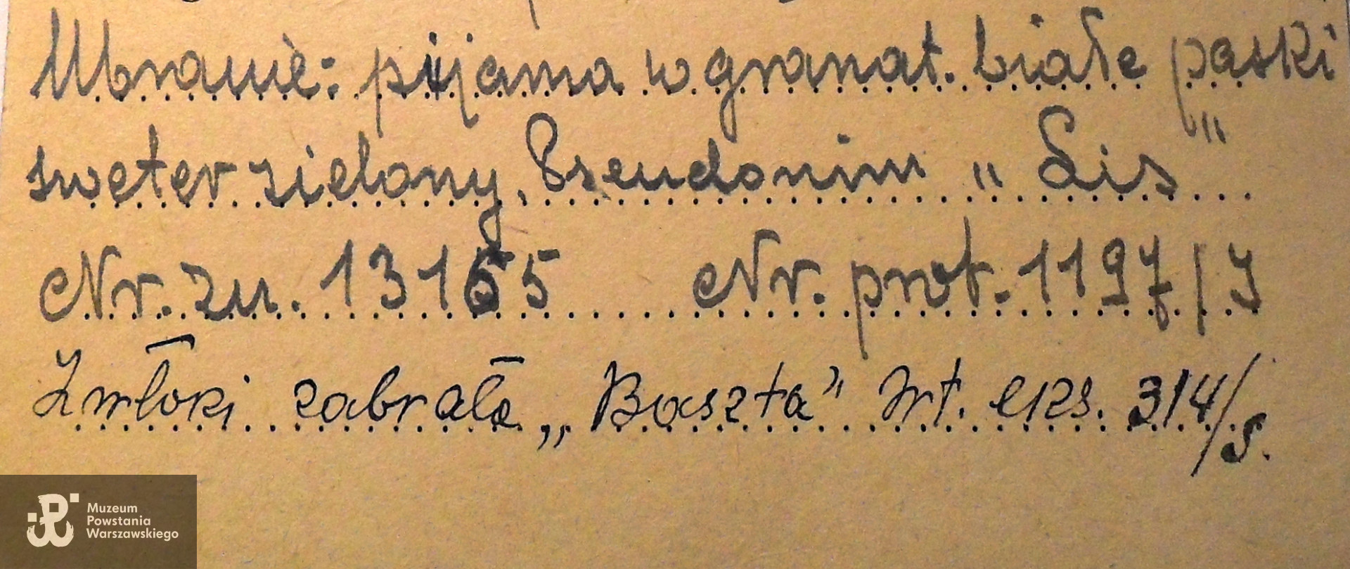 Polski Czerwony Krzyż - kartoteka ogólna