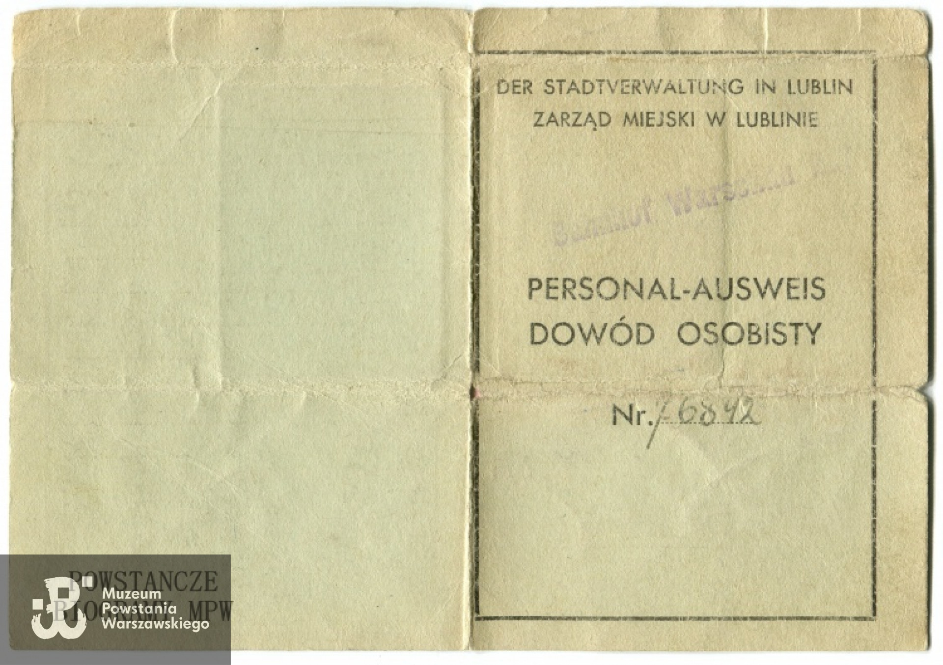 Rewers dokumentu. Fot. archiwum rodzinne