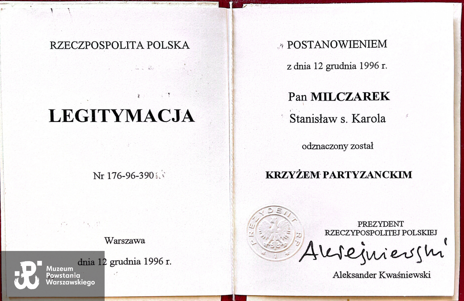 Skan udostępniony przez rodzinę za pośrednictwem p. Mirosława Szymczaka