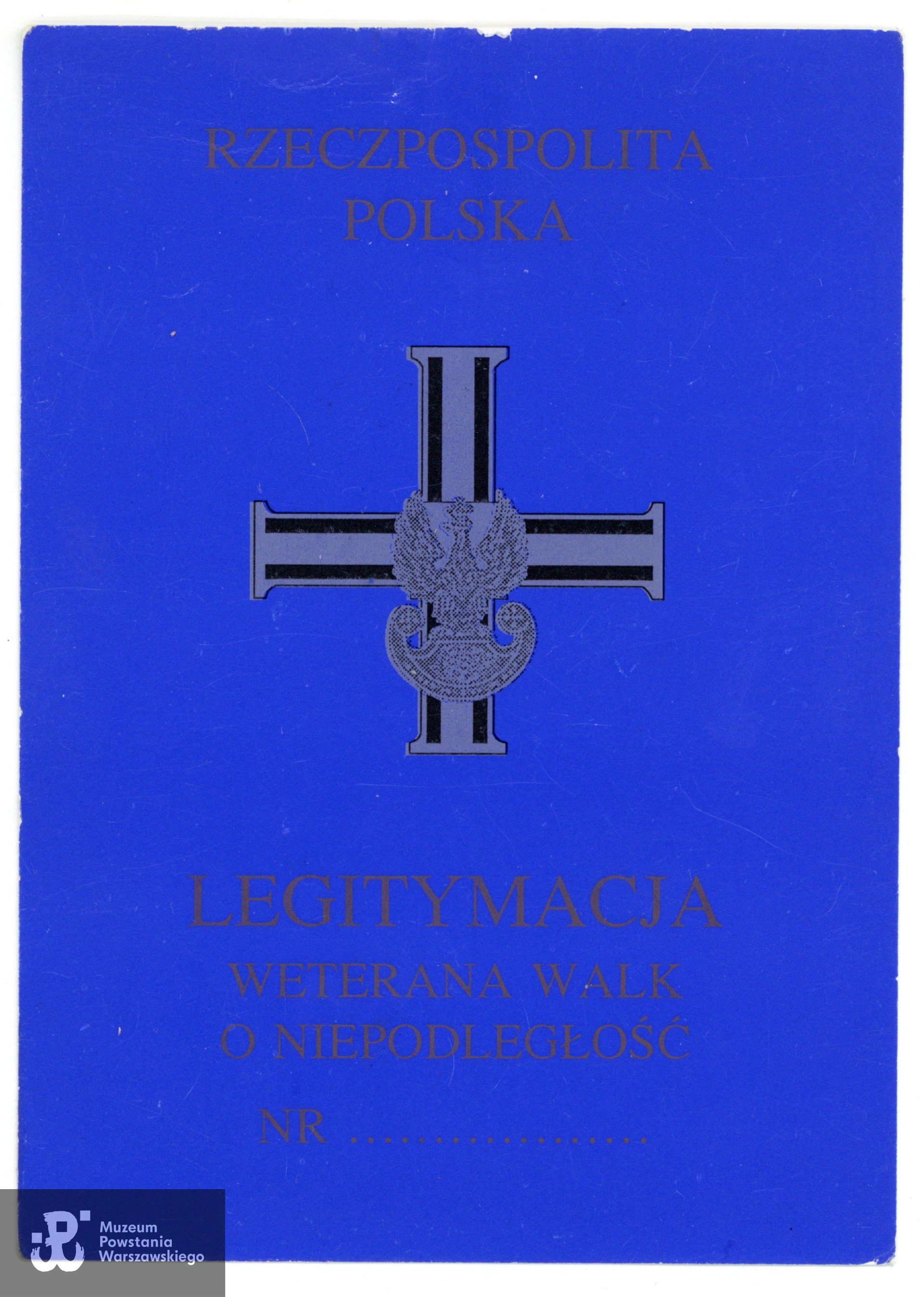 Legitymacja odznaczeniowa.  Dokument ze zbiorów rodzinnych, do wykonania skanów udostępnili p. Katarzyna i p. Adam Dziewońscy, skan wykonano w Muzeum Powstania Warszawskiego, 04/2025 