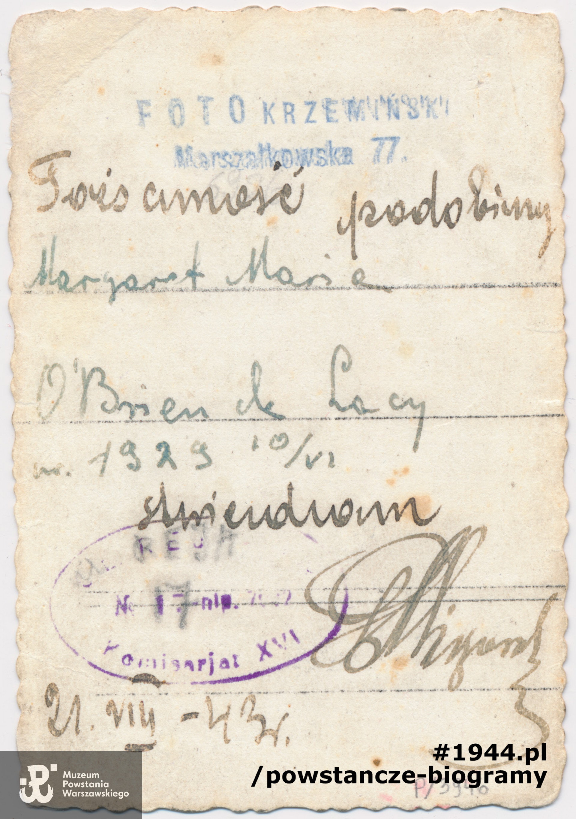 Ze zbiorów Muzeum Powstania Warszawskiego, sygn.  P/3946 