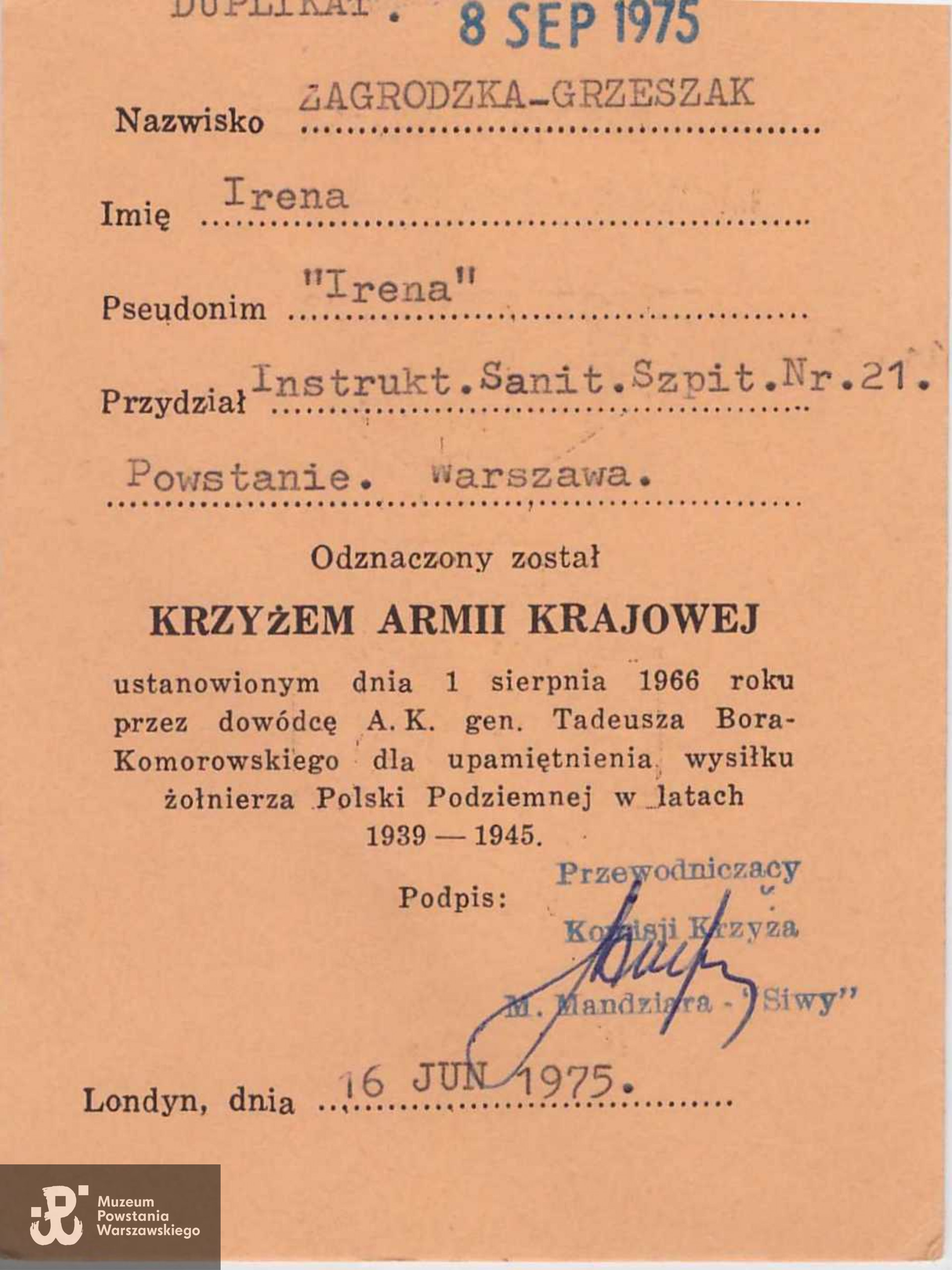 Z archiwum rodzinnego p. Adama Grzeszaka