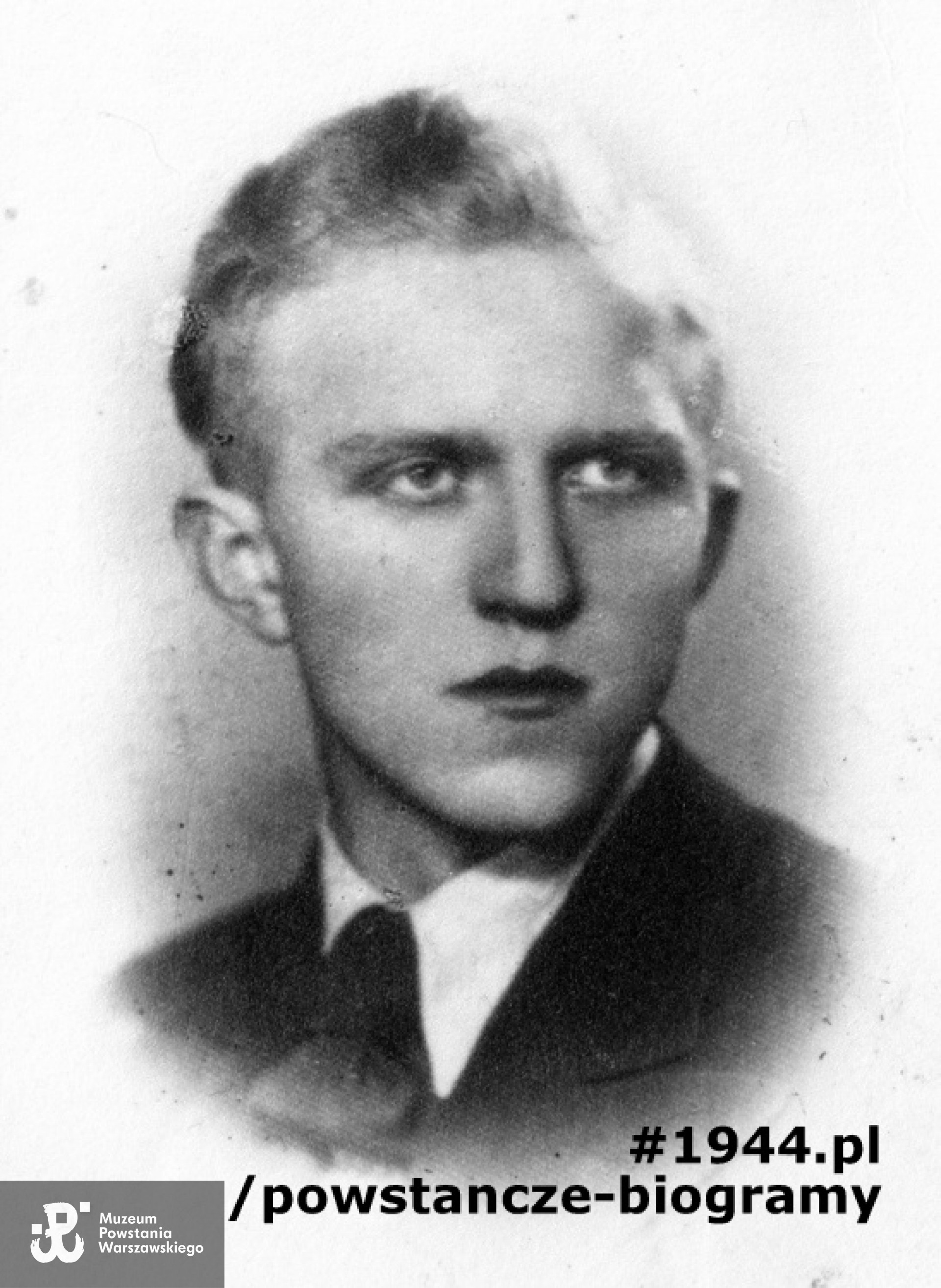 Piotr Sroczyński - fotografia legitymacyjna z lat okupacji. Z archiwum rodzinnego Włodzimierza Sroczyńskiego