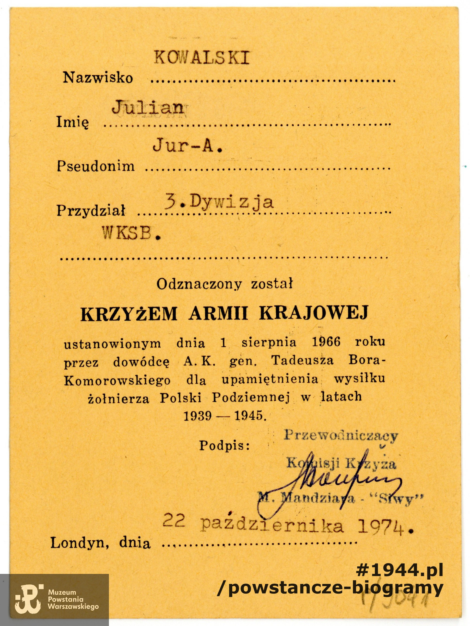 Ze zbiorów Muzeum Powstania Warszawskiego, sygn. P/9041