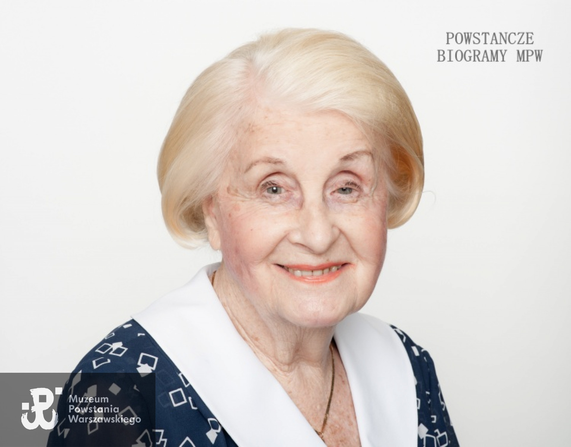 Halina Sobieszek - Kondracka ps. "Myszka". Zdjęcie z serii portretów Powstańców Warszawskich w ramach projektu "1944/70/2014" realizowanego przez grupę WWPHOTO dla uczczenia 70. rocznicy wybuchu Powstania Warszawskiego. Muzeum Powstania Warszawskiego, 22.07-04.08 2013.
