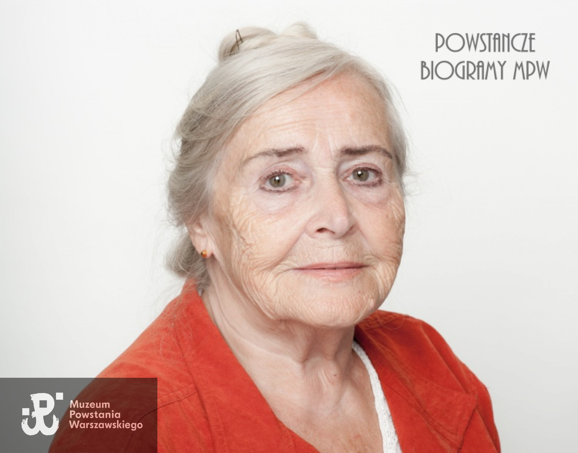 Maria Mazierska. Zdjęcie z serii portretów Powstańców Warszawskich w ramach projektu "1944/70/2014" realizowanego przez grupę WWPHOTO dla uczczenia 70. rocznicy wybuchu Powstania Warszawskiego. Muzeum Powstania Warszawskiego, 22.07-04.08 2013.